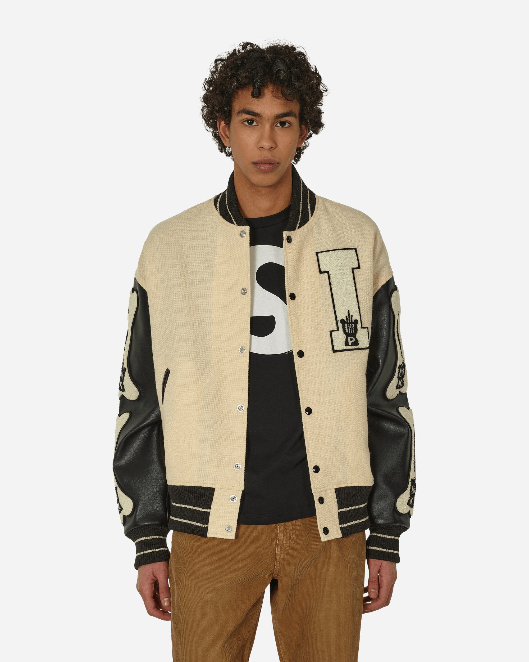 Wool I-FIVE Varsity Jacket Ecru – Slam Jam