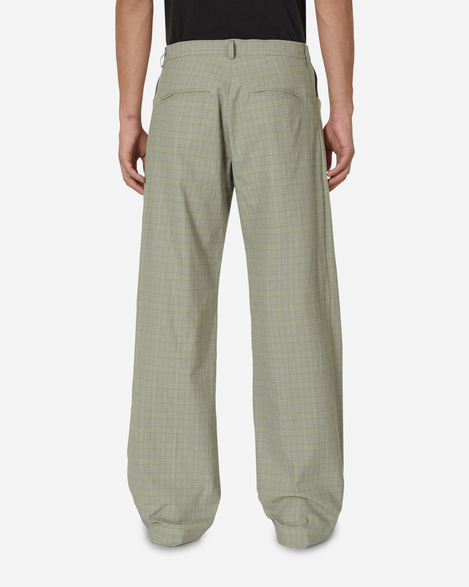 Kiko Kostadinov Orma Reversible Trousers Yellow Check - Slam Jam 