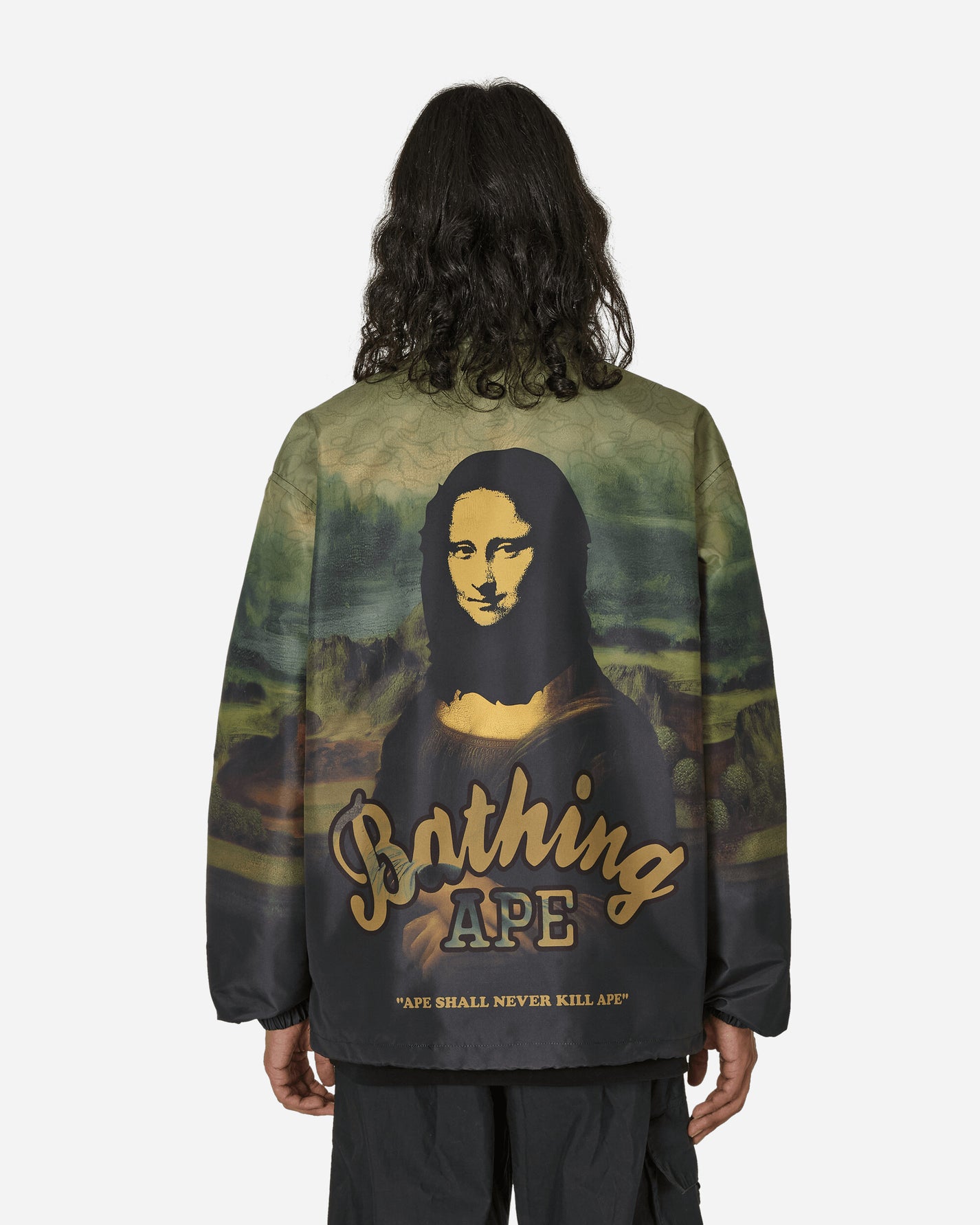 A Bathing Ape Art Print Coach Jacket M Multi Coats and Jackets Jackets 1K30140301 MULTI