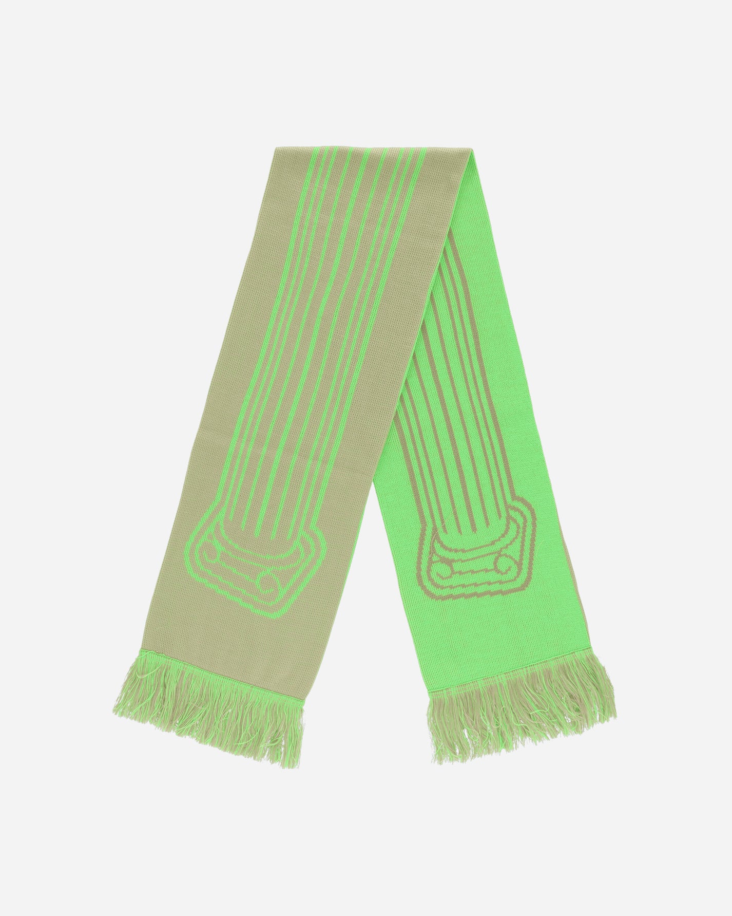 Aries Column Scarf Fluoro Green Gloves and Scarves Scarves and Warmneck AR9010702 GRN