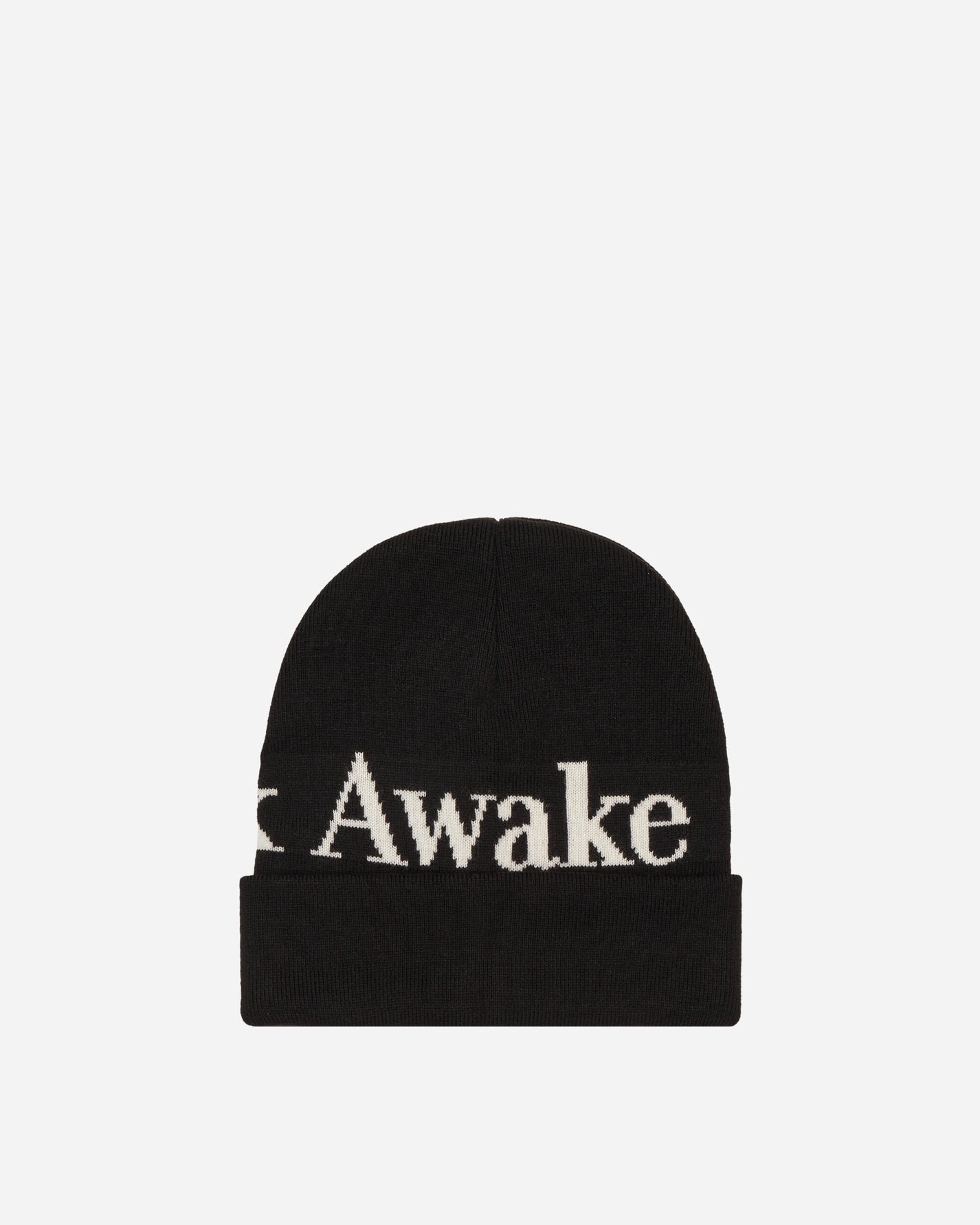 Awake NY Serif Logo Beanie Black Hats Beanies AWK-FW23-HT007  BLACK