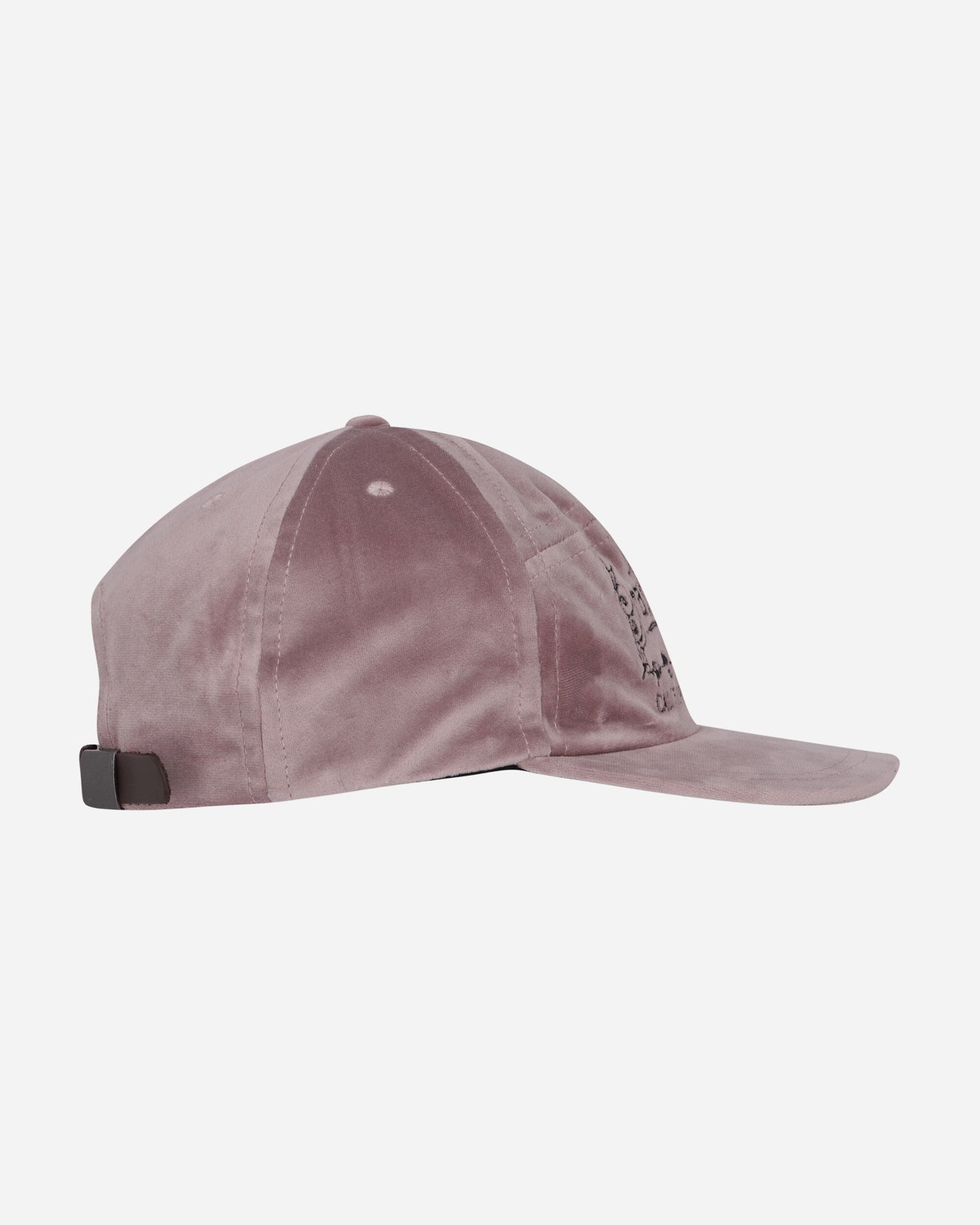 Brain Dead Velveteen Curved Front 6 Panel Hat Pink Hats Caps H01003789 PNK