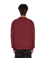 Brain Dead Saturated Voids Vintage Wash Burgundy Sweatshirts Crewneck BDF21T10002098 RD05