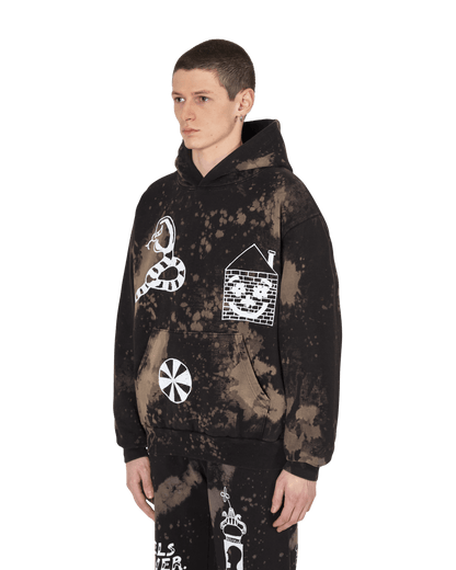 Brain Dead BD x SJ Acid Splatter Hooded Sweatshirt Black/Acid Sweatshirts Hoodies BDSJ001 BLKA