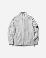 C.P. Company Knitwear Cardigan In Double Face Cotton Chenille Gauze White Knitwears Cardigans 17CMKN191A110190G 103