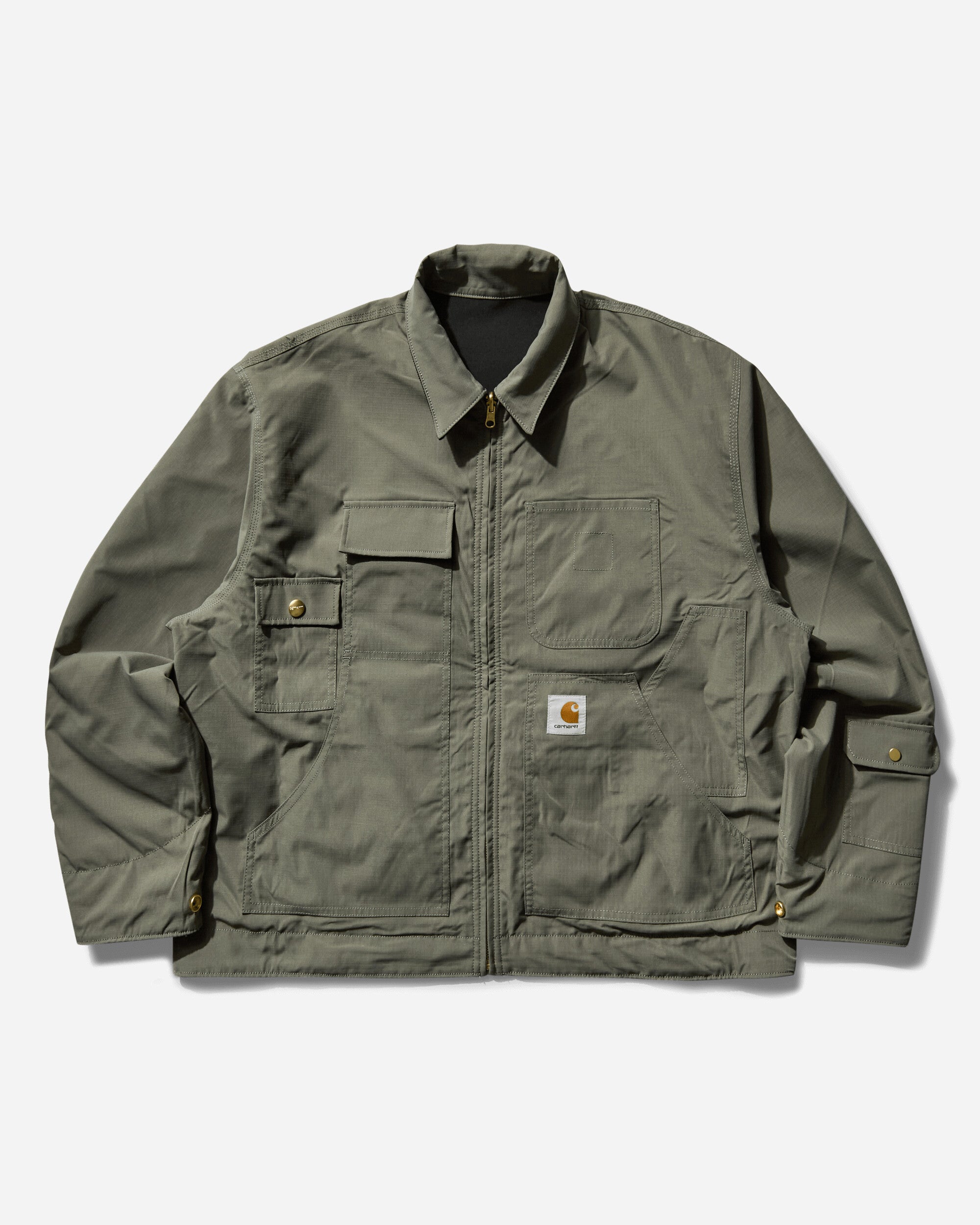 Carhartt WIP Invincible Reversible Detroit Jacket Max Black/Sage Coats and Jackets Jackets A242059 89XX