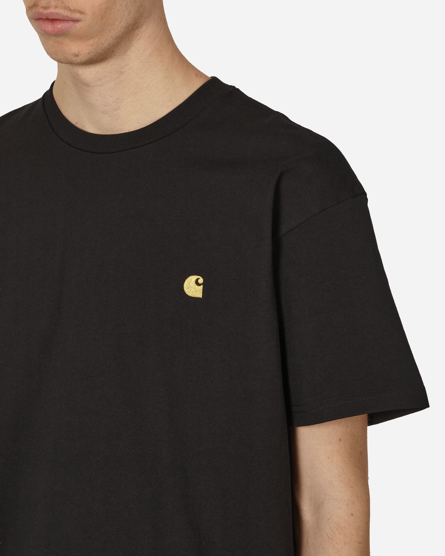 Carhartt WIP S/S Chase T-Shirt Black/Gold T-Shirts Shortsleeve I026391 00FXX