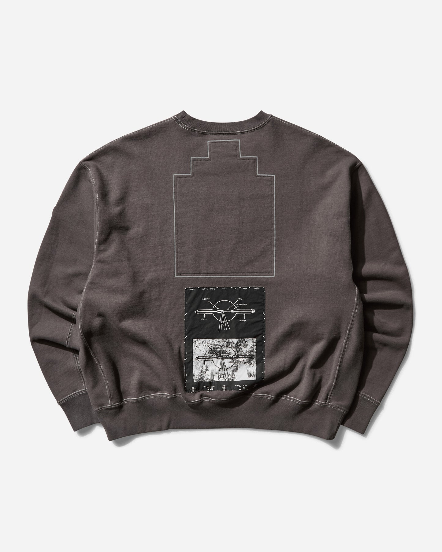 Cav Empt Inverter Crew Neck Charcoal Sweatshirts Crewneck CES26CS09 1