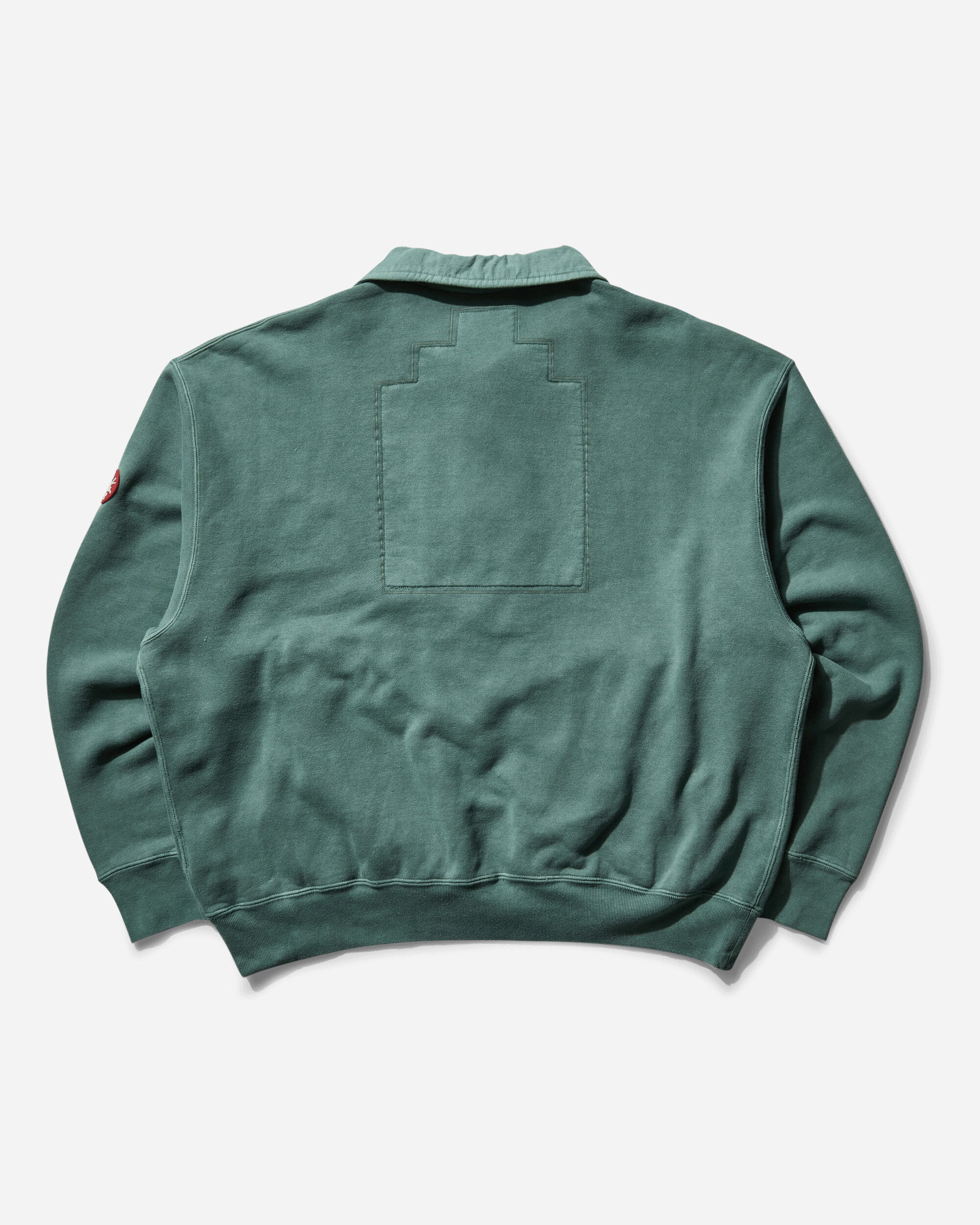 Cav Empt Overdye Collared Half Zip Green Sweatshirts Zip-Ups CES26CS08 001