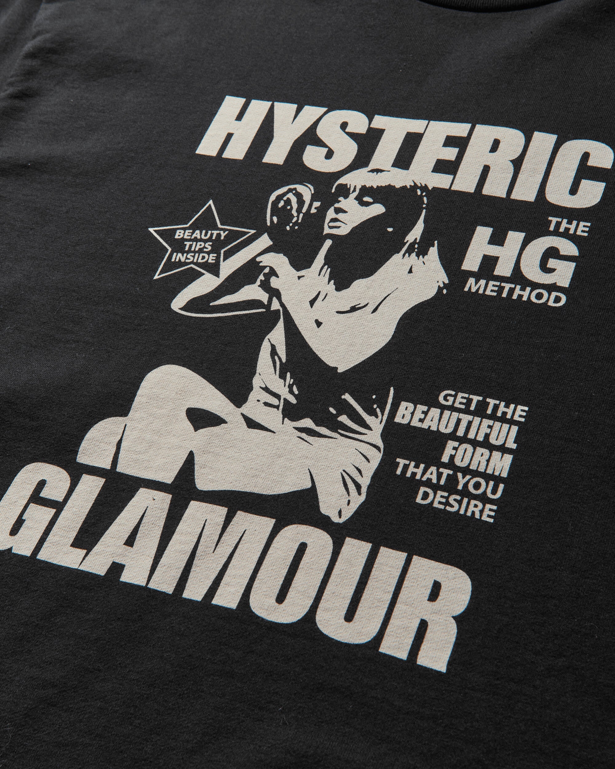 Hysteric Glamour Wmns Beauty Tips Black Sweatshirts Crewneck CO059 C1