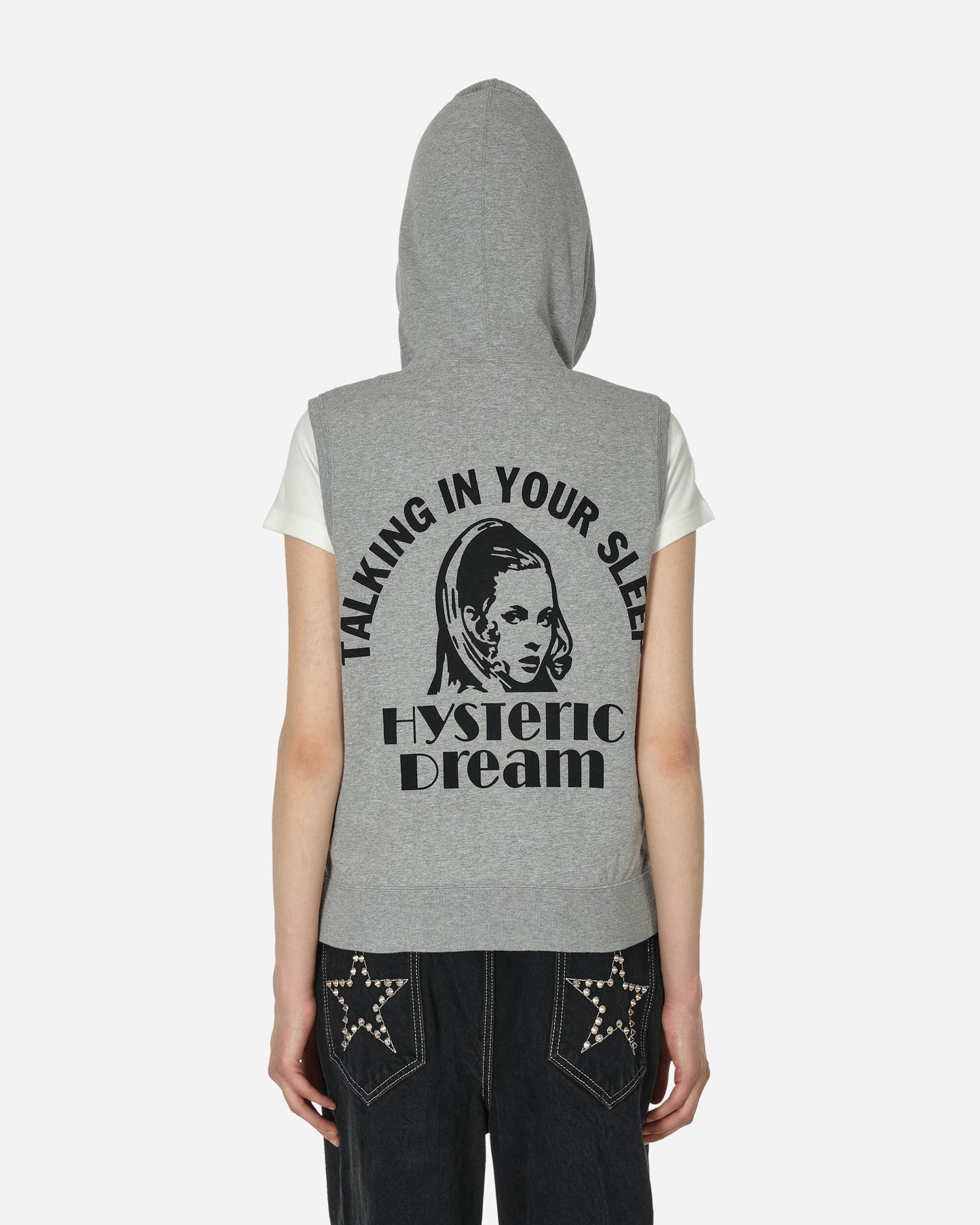 Hysteric Glamour Wmns Hysteric Dream Gray Top Sweatshirts Zip-Ups 01241CF049 B