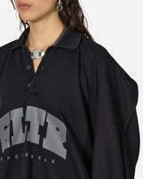 Jean Paul Gaultier Wmns Jersey Polo With Graphic Print Black T-Shirts Shortsleeve PO002I-J066 00