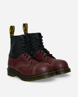 MM6 Maison Margiela 1460 - Twisted And Reimagined - Steel Toe Black/Oxblood Boots Mid Boot SH3WU0008P8029 H6077