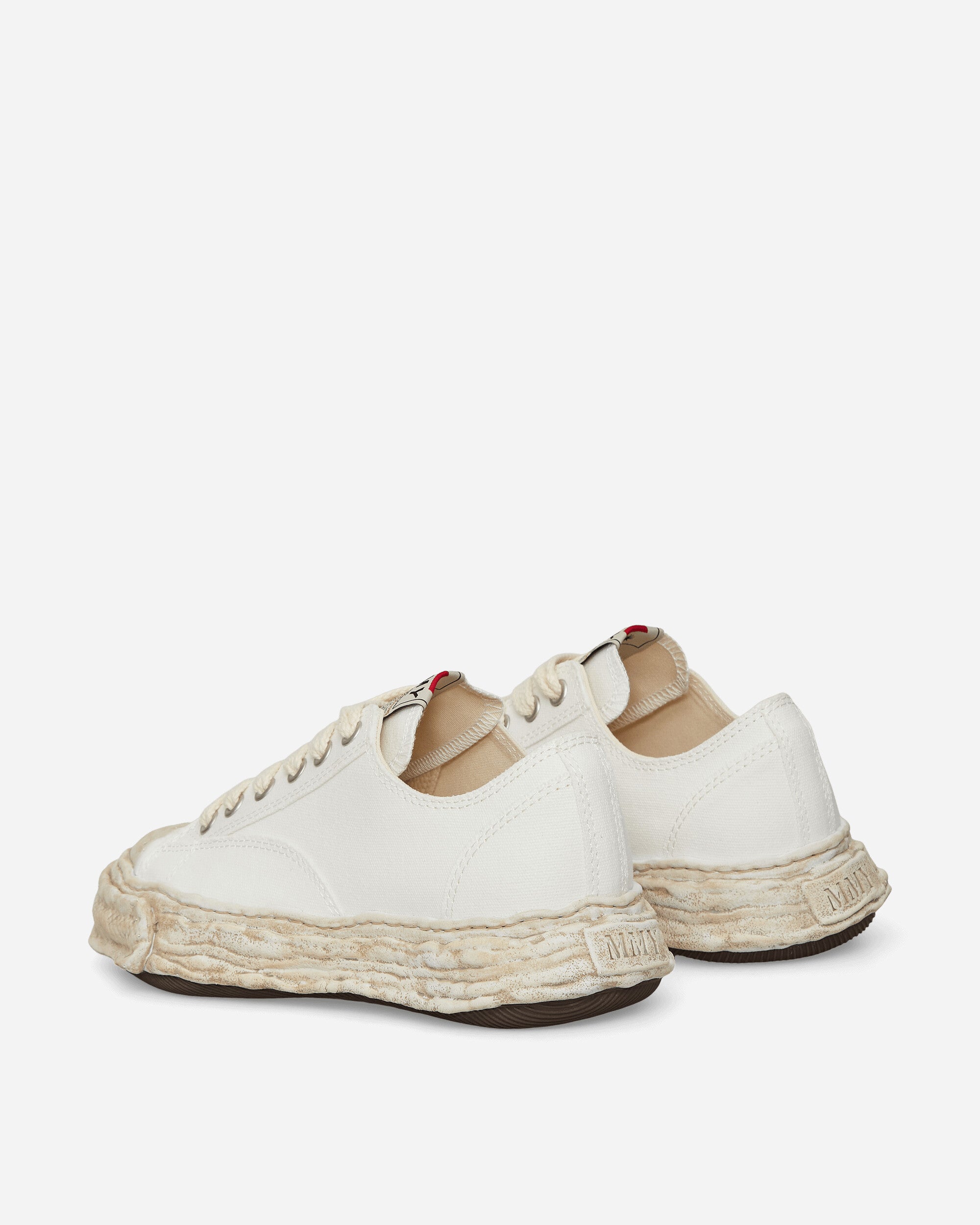 Maison MIHARA YASUHIRO Peterson 23 / Vintage Colored Original Sole Canvas Low-Top White Sneakers Low A13FW713 WHITE