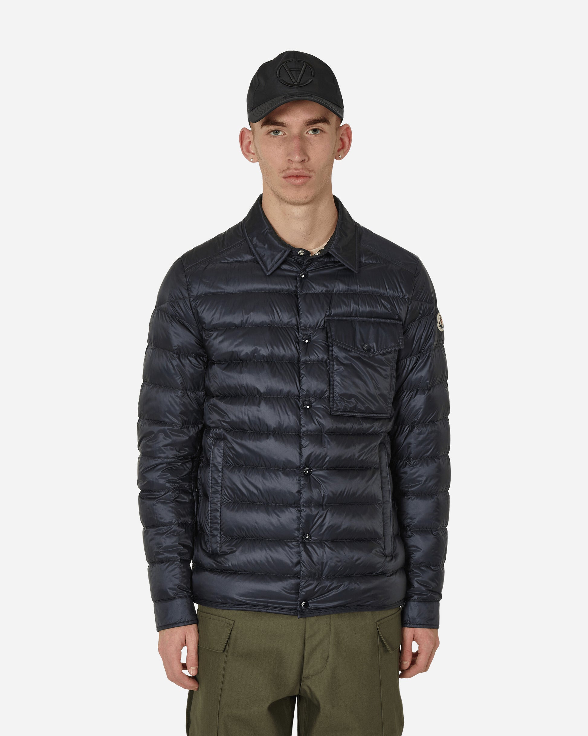 Moncler Tenibres Shirt Jacket Navy Coats and Jackets Down Jackets 1A0002353279 776