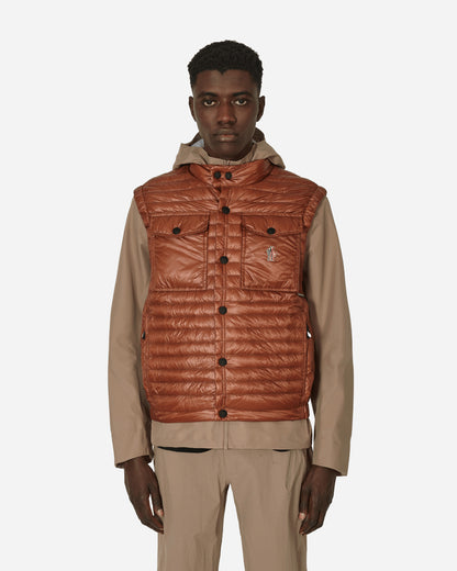 Moncler Grenoble Ollon Vest Day-Namic Brown Coats and Jackets Vests 1A00014539YL 271