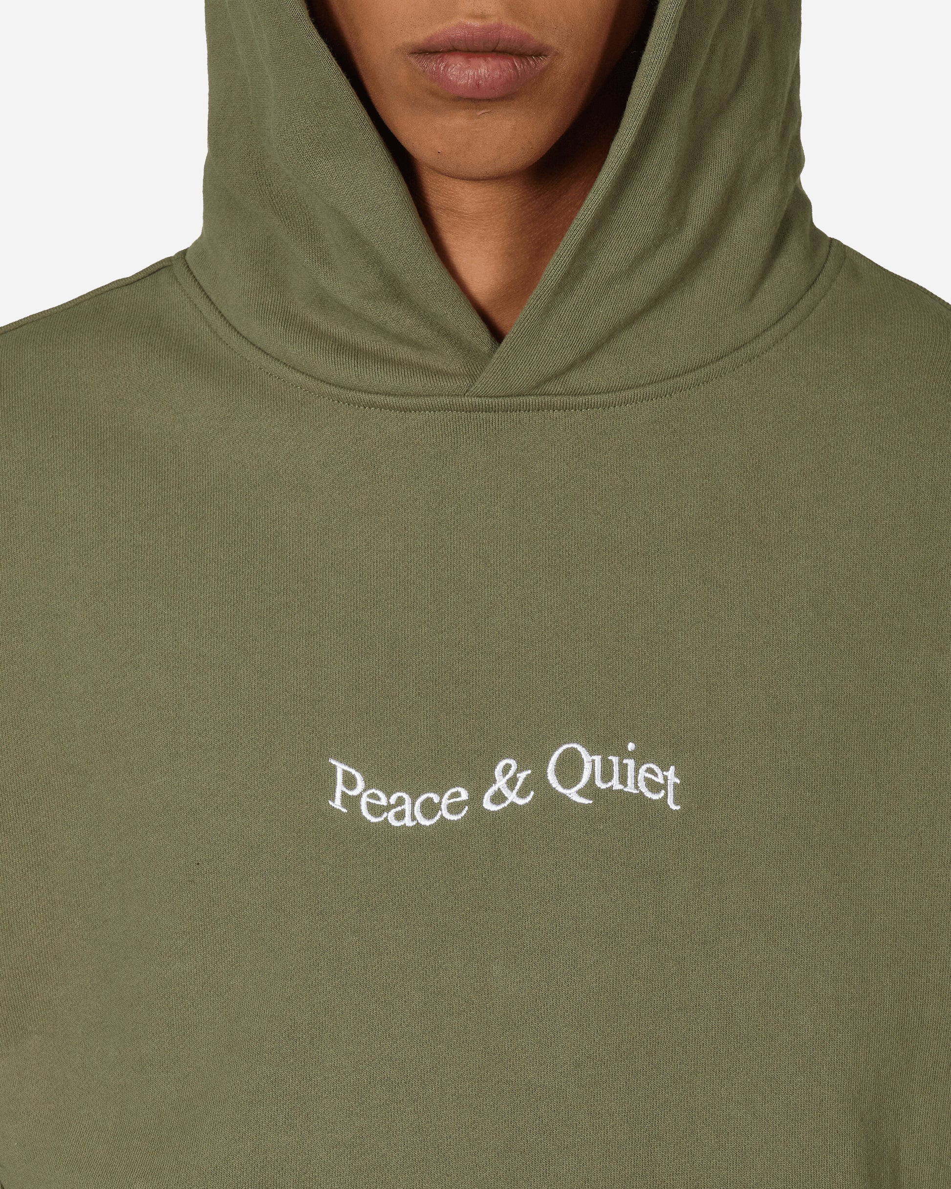 Museum of Peace & Quiet Wordmark Hoodie Olive Sweatshirts Hoodies MOPQ-FW23-13 1