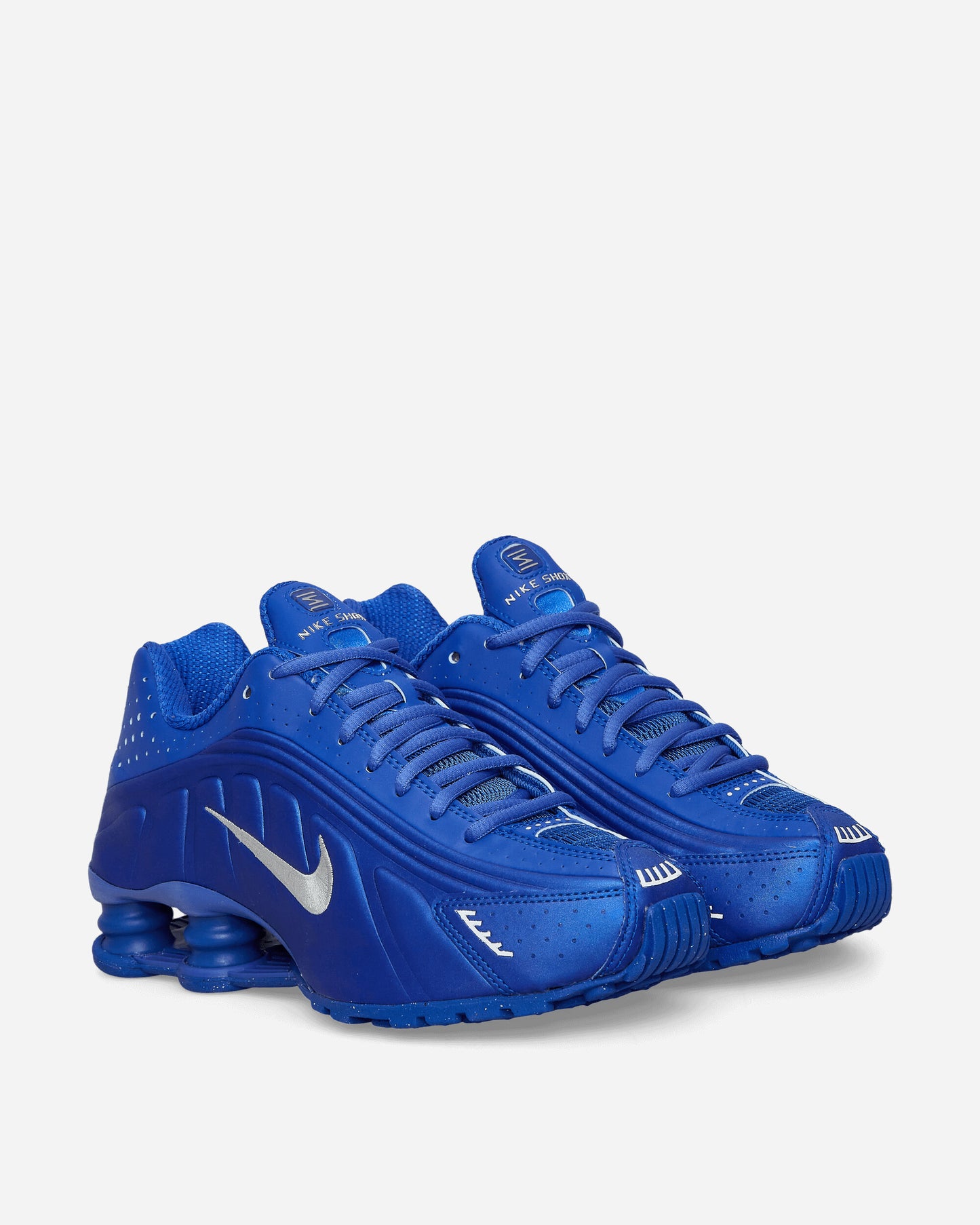 Nike Wmns W Nike Shox R4 Racer Blue/Metallic Silver Sneakers Mid HJ7303-445