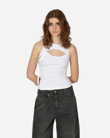Ottolinger Wmns Layered Cut-Out Tank Top White T-Shirts Cropped 0408401 WHITE