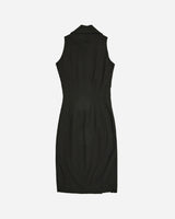 Pezze Vintage Wmns List Black Dress With Split On The Front Black Dresses Dress Long 047245 1