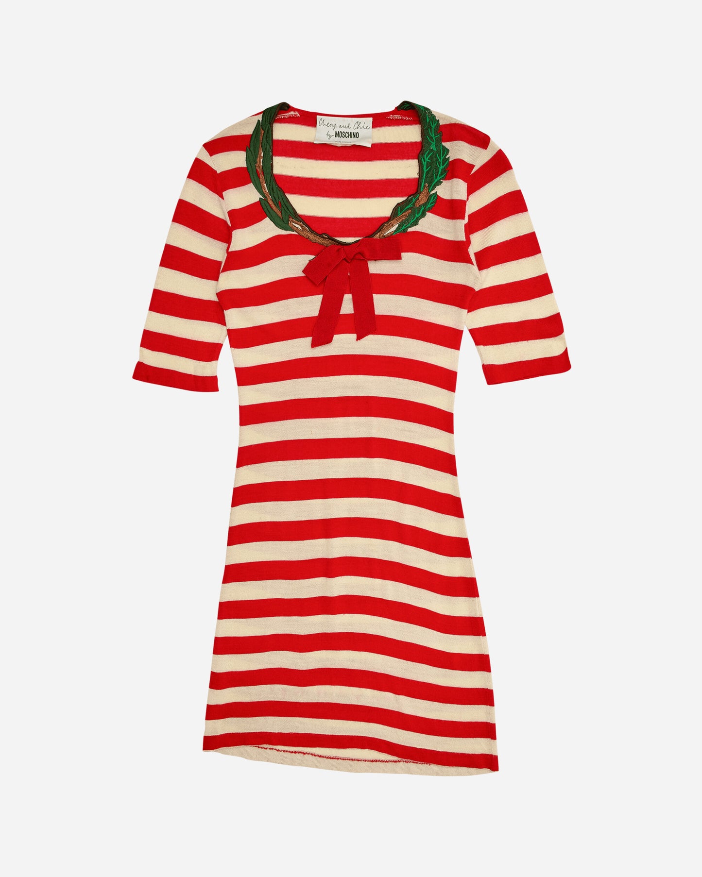 Pezze Vintage Wmns Moschino Cheap And Chic Laurel Striped Dress Red Dresses Dress Short 0472415 1