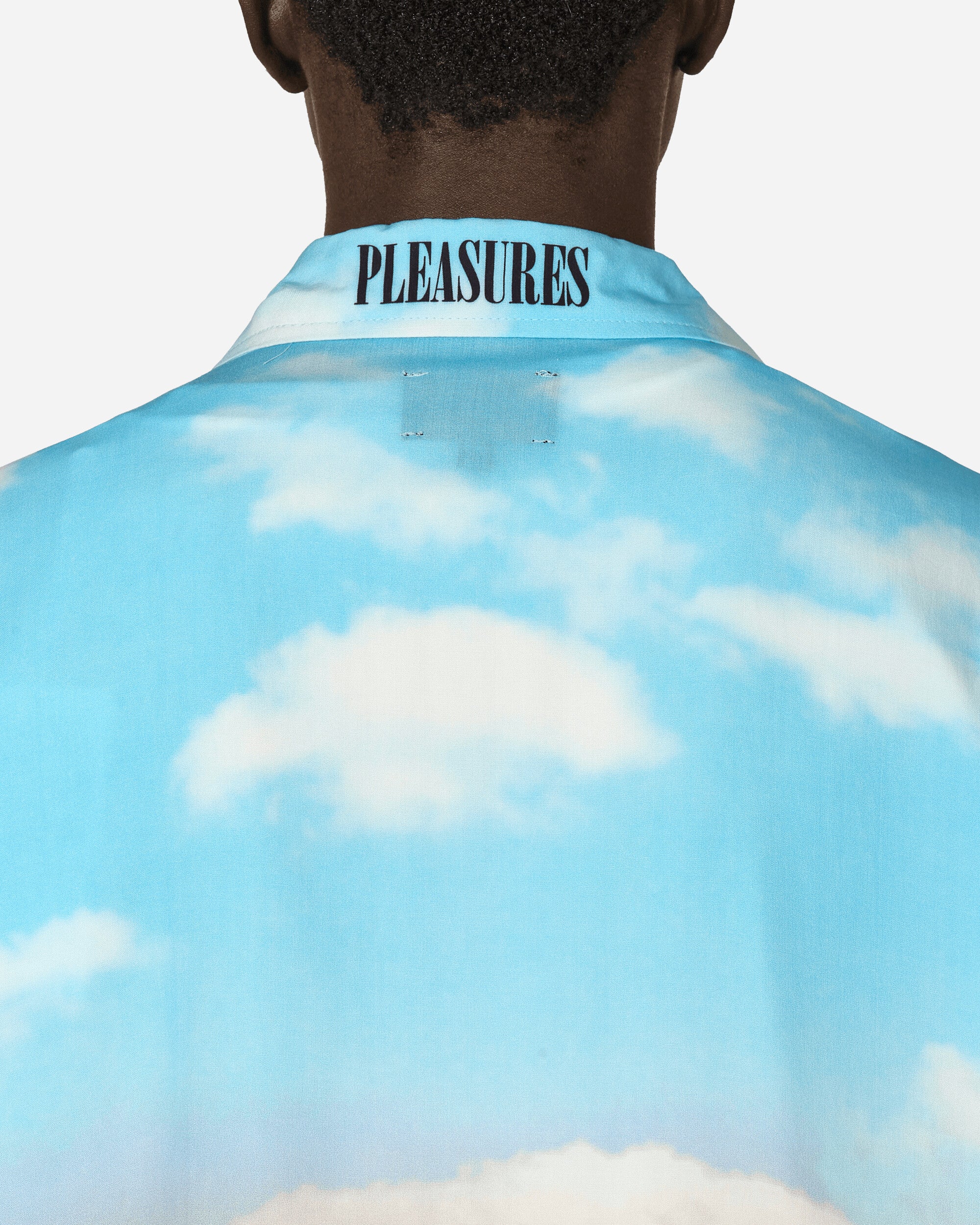 Pleasures Heaven And Hell Button Down Sky Blue Shirts Shortsleeve Shirt P24SU002 SKYBLUE