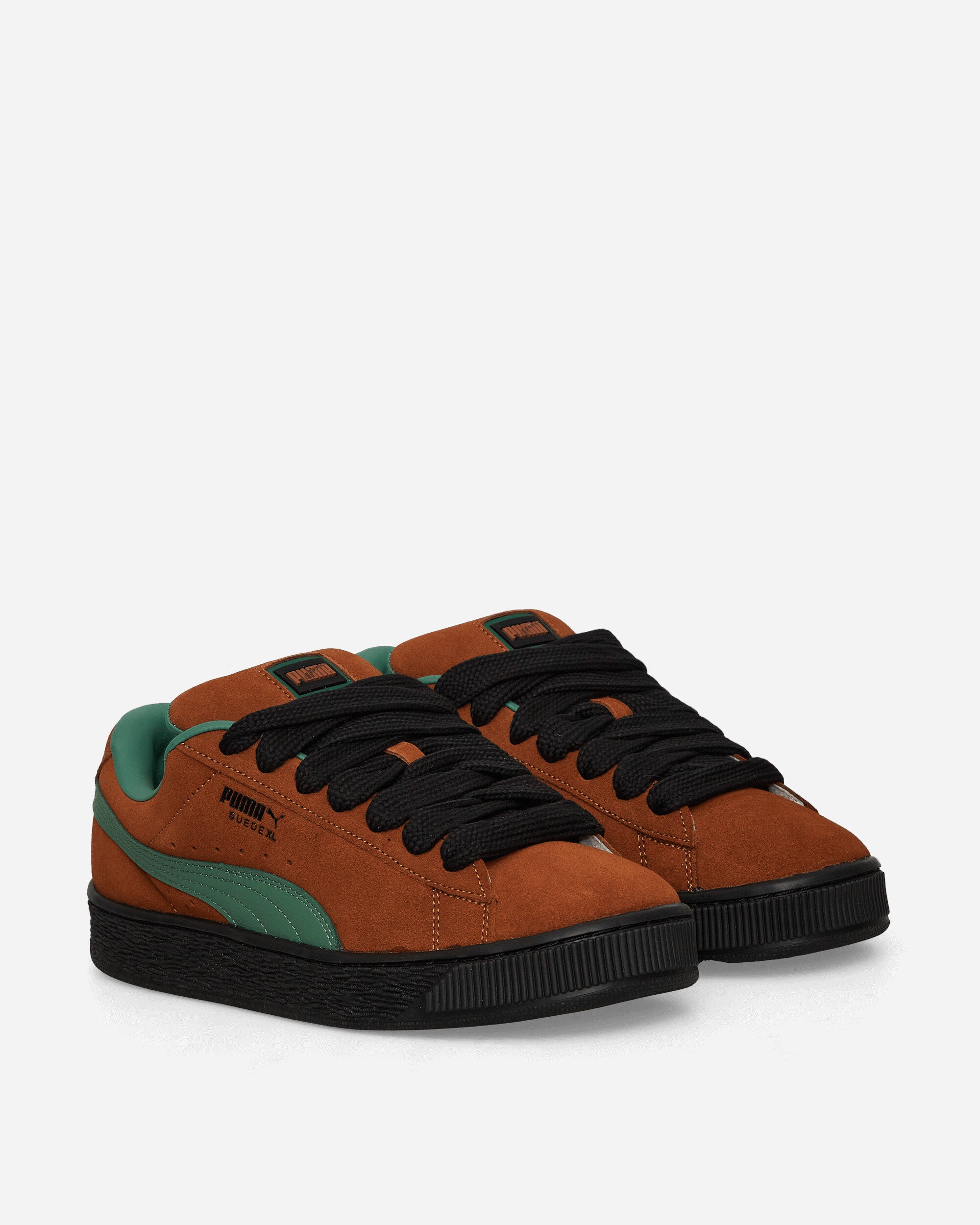 Suede XL Sneakers Light Brown / Green