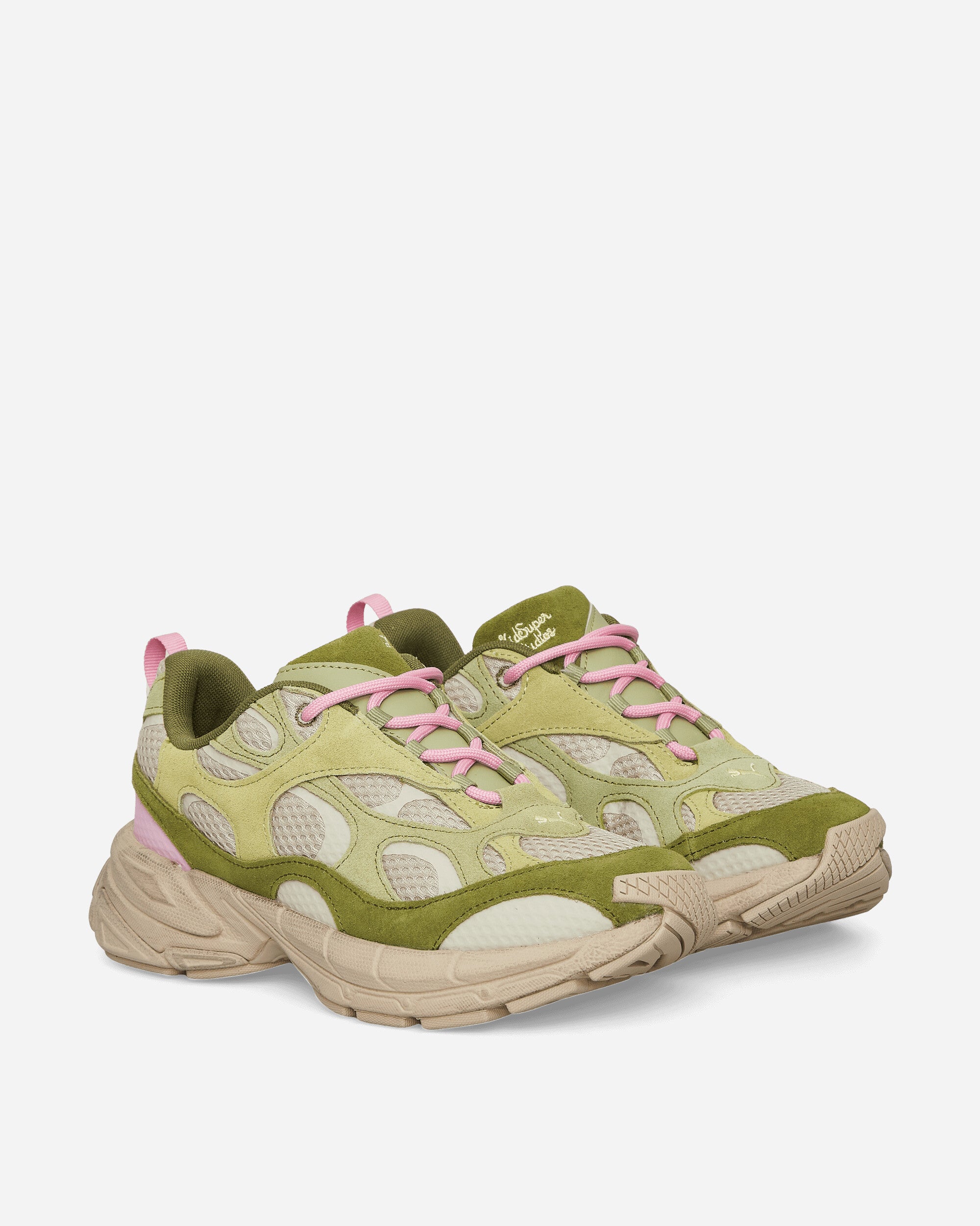 KidSuper Velophasis NU Sneakers Olive Green / Putty