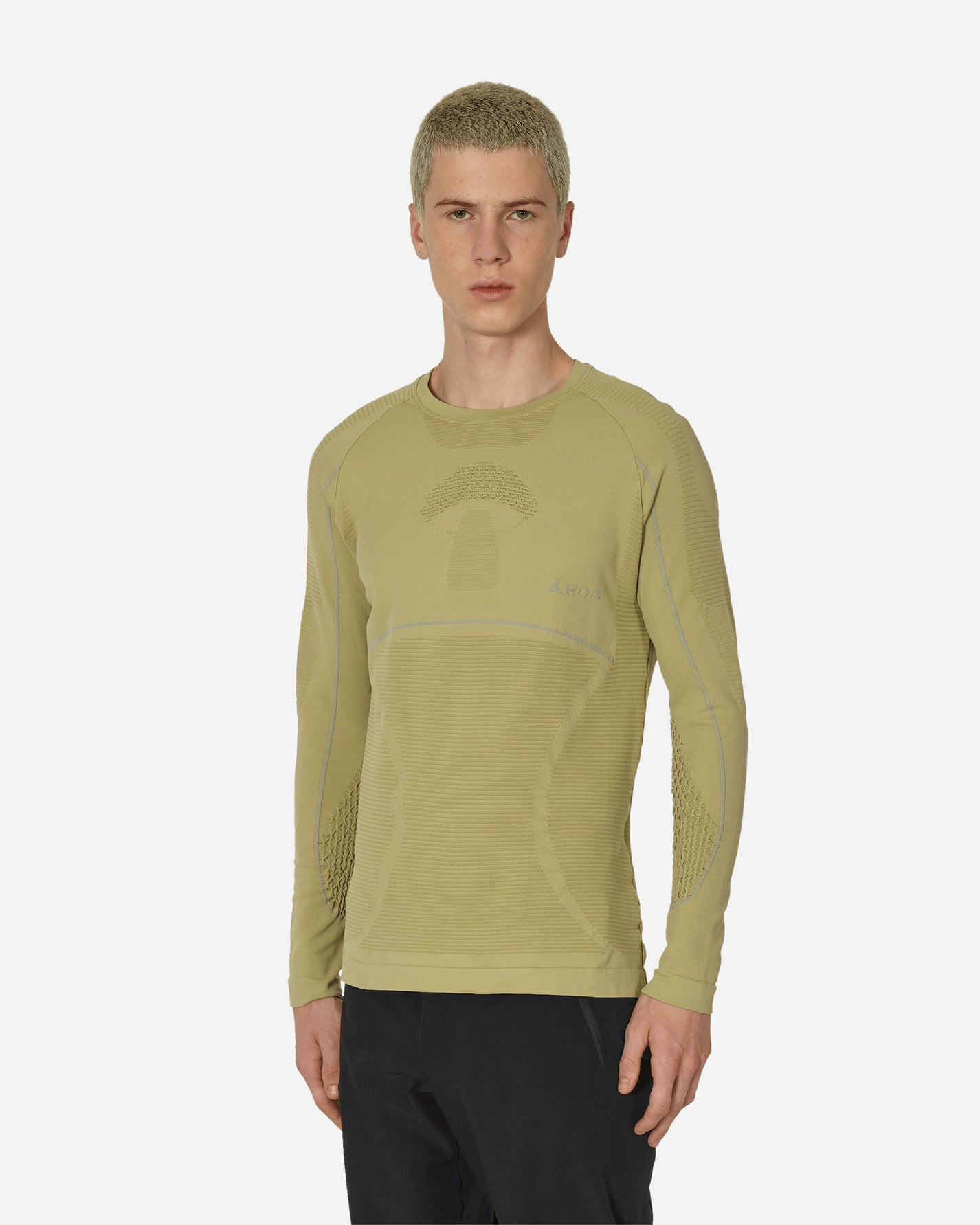 ROA Seamless Longsleeve Sage Green T-Shirts Top RBMW0100FA72 GRN0002