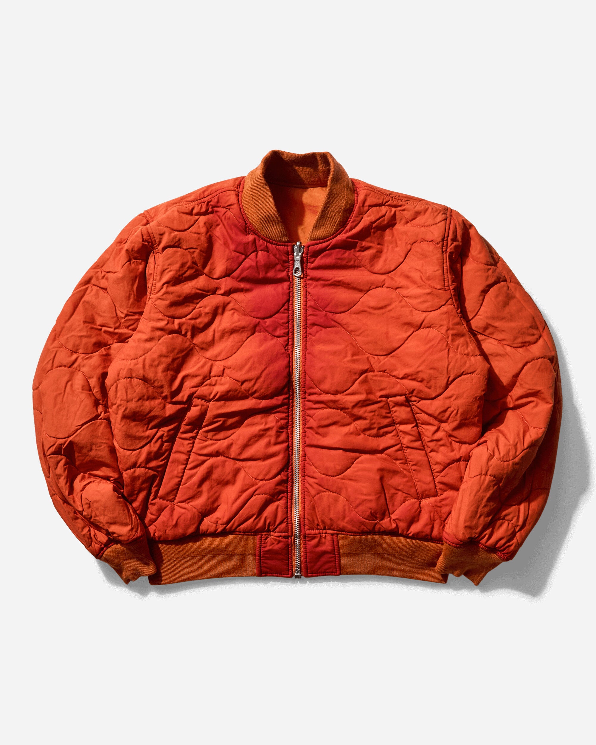 Stüssy Quilted Bomber Waxed Rust Coats and Jackets Bomber Jackets 115803SJ 0627