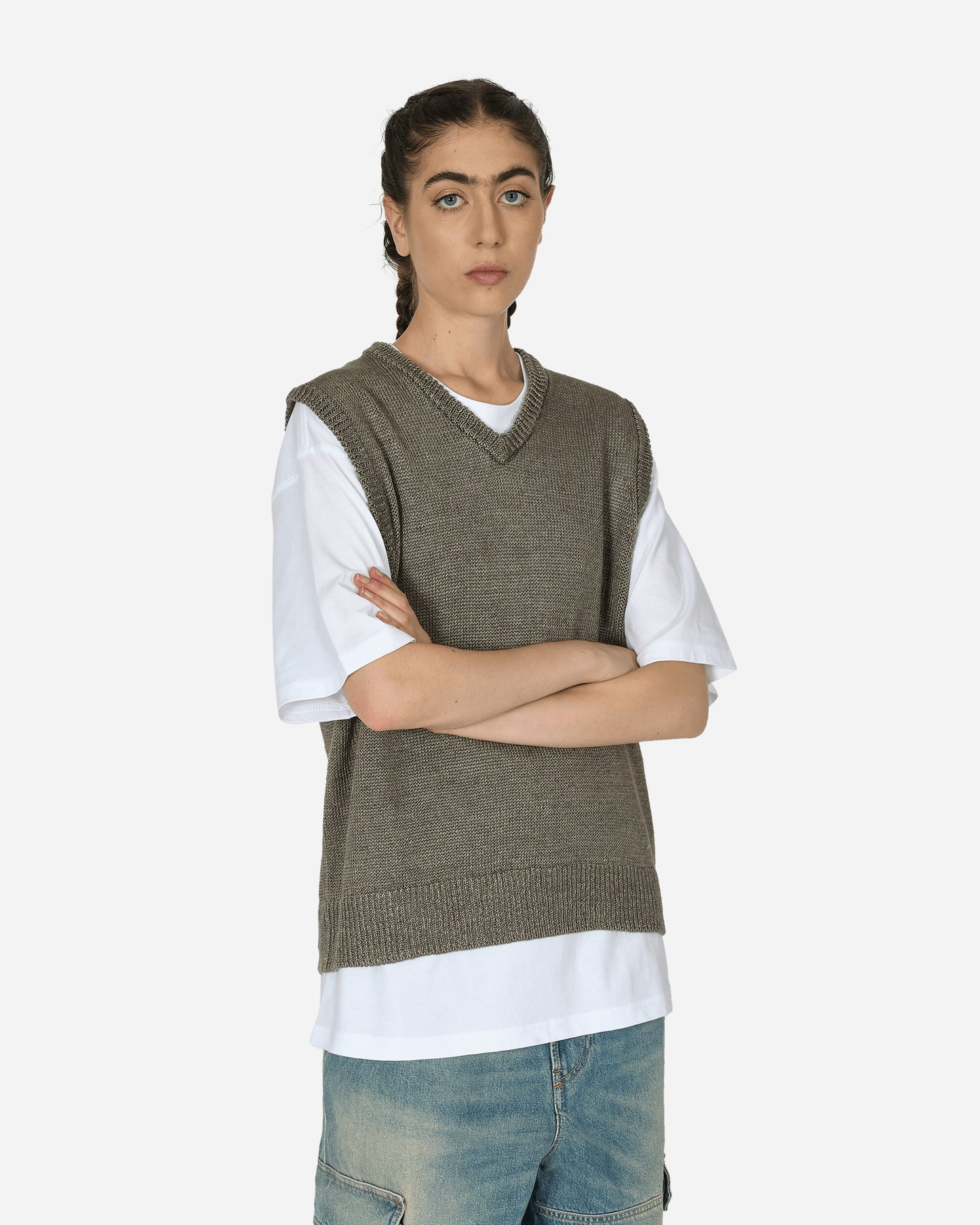 Stüssy Loose Knit Linen Vest Stone Knitwears Gilets 117234 1015