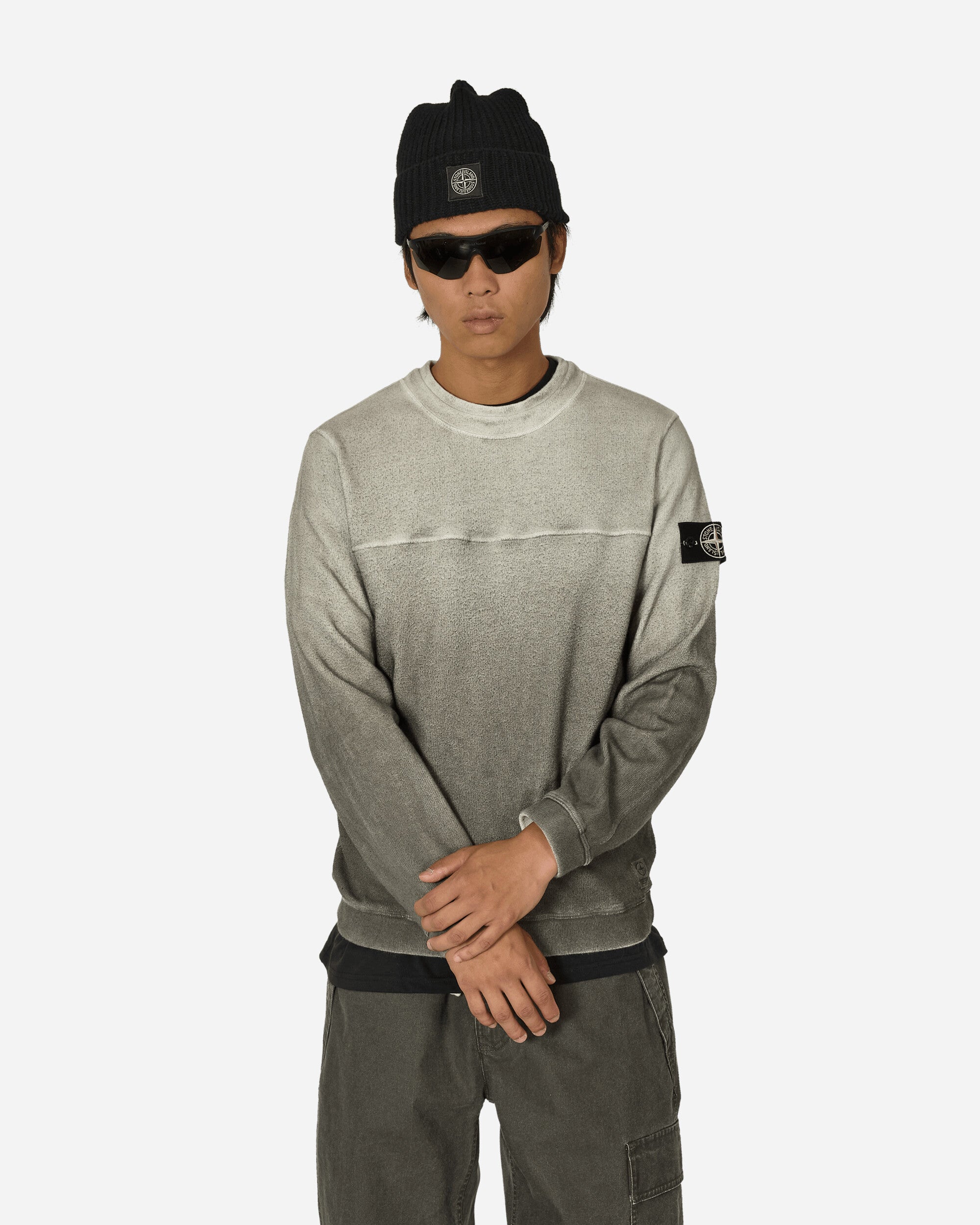 Stone Island Closed Loop Crewneck Sweatshirt Lead Grey Sweatshirts Crewneck 8115657T3 V0062