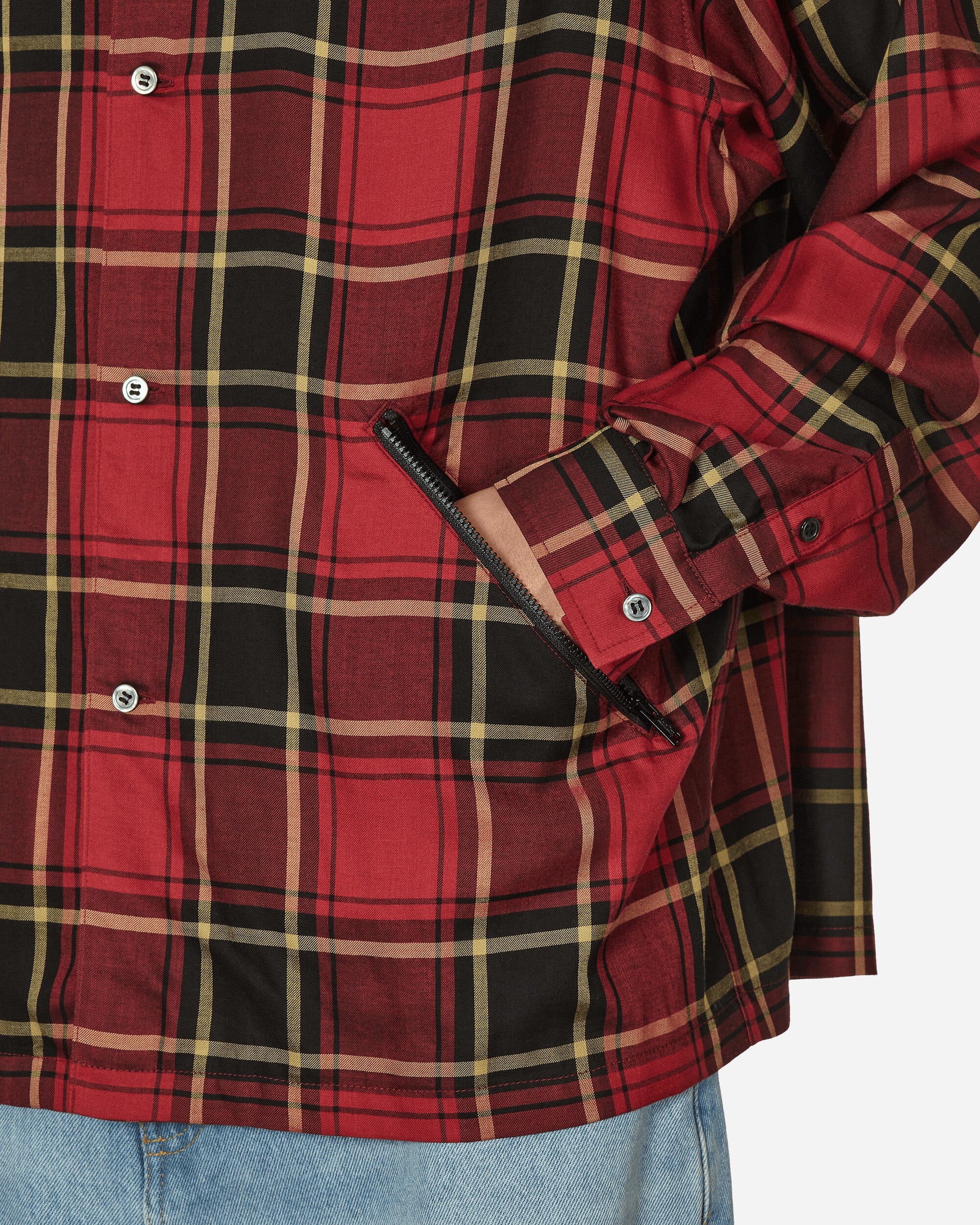 Undercover Checkered Shirt Red Check Shirts Longsleeve Shirt UP1D4401-1 1