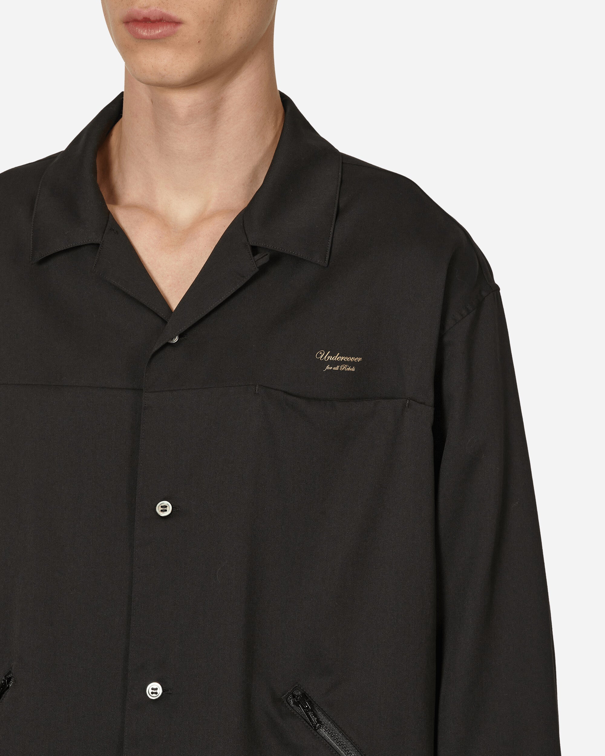 Undercover Shirt Blouse Black Shirts Longsleeve Shirt UP1D4401-2 1
