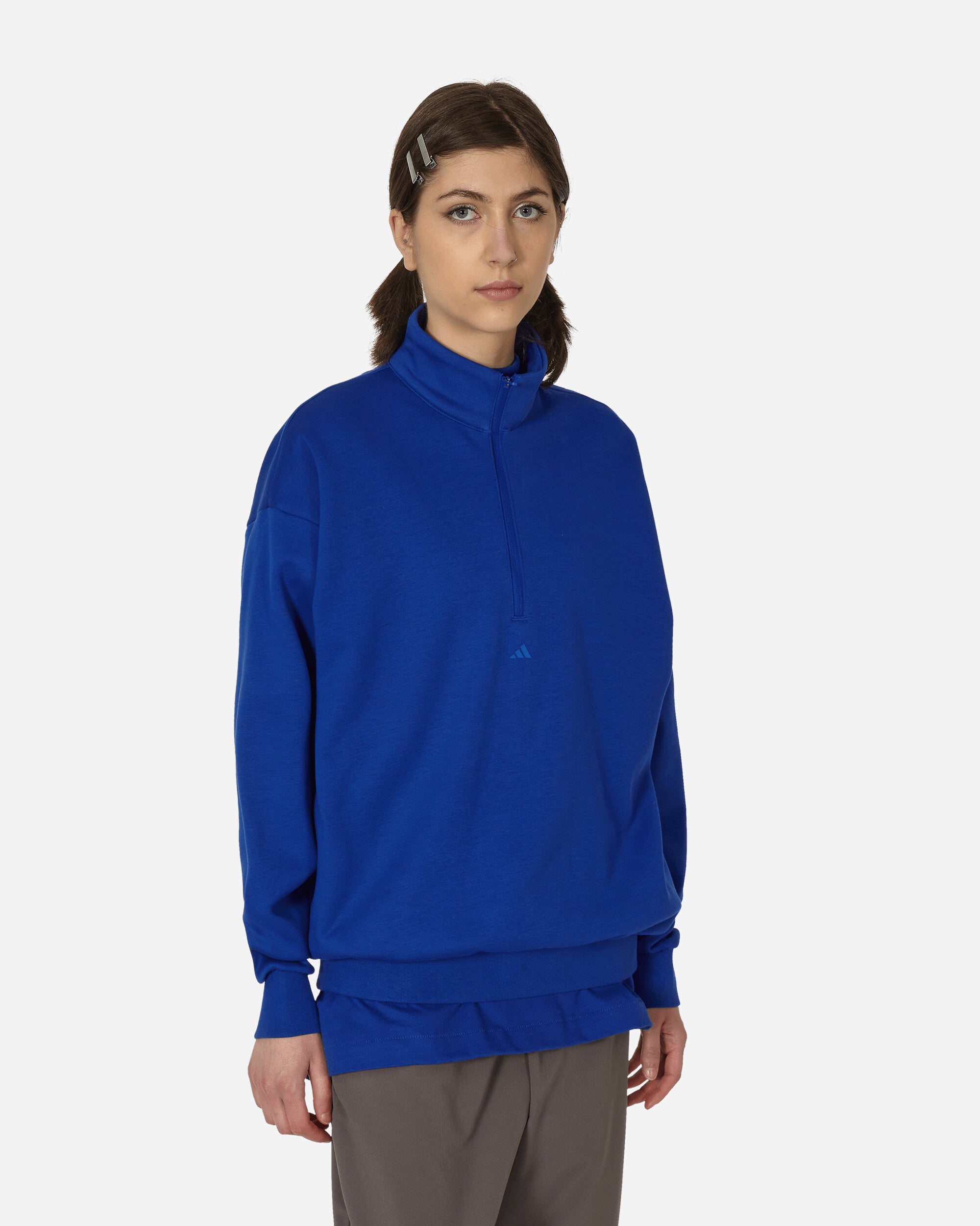 adidas Adi Bb 1/2 Zip Lucid Blue Sweatshirts Crewneck IW1624 001
