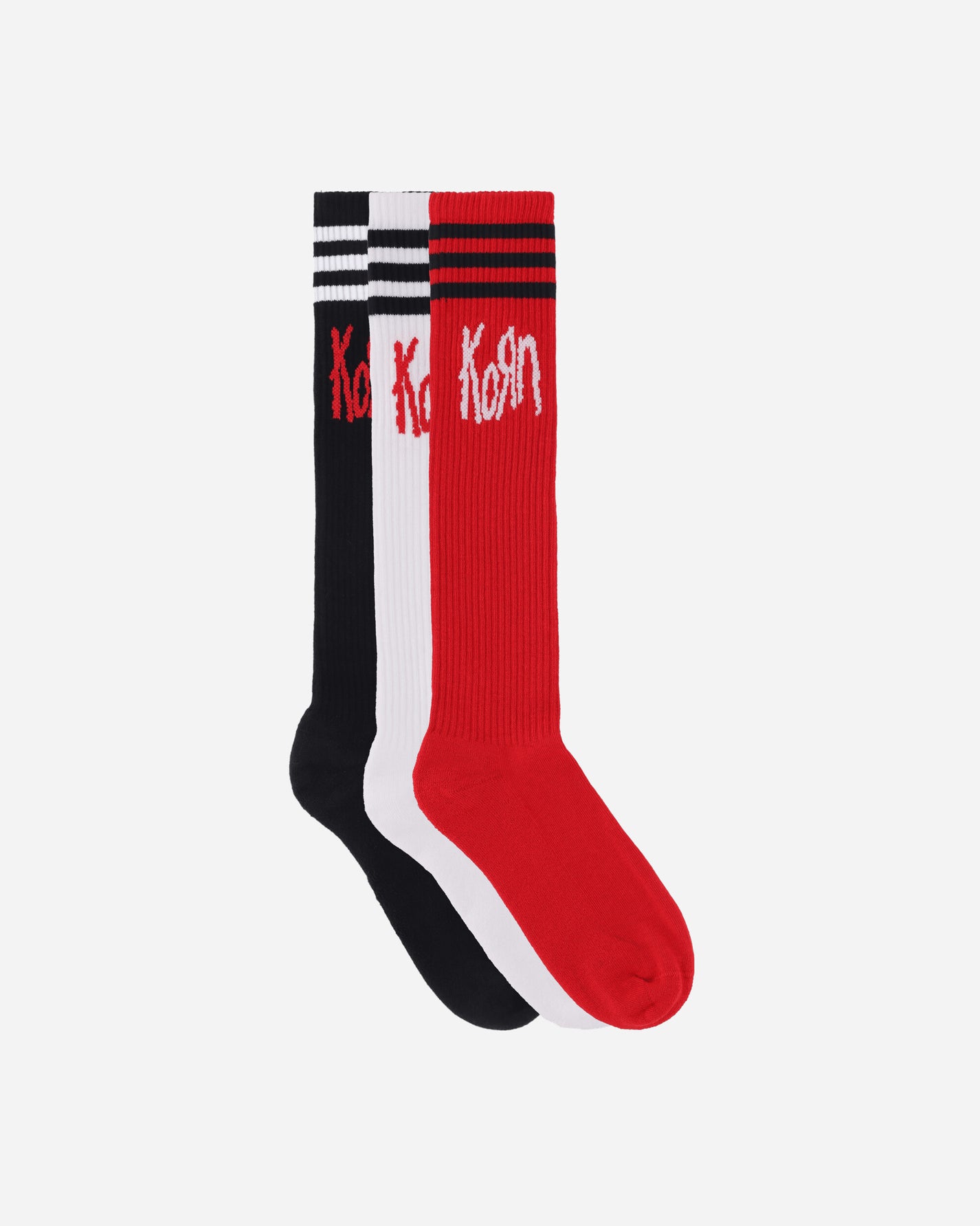 adidas Korn Socks White/Black/Better Scarlet Underwear Socks JG1440