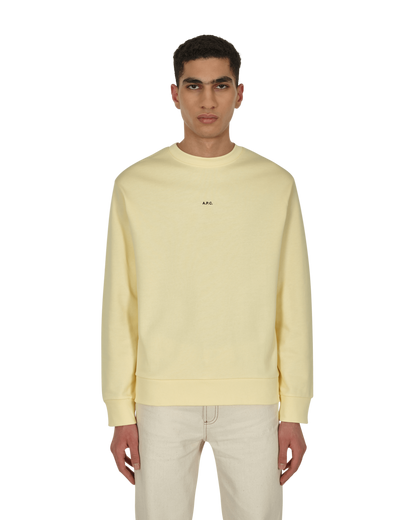 A.P.C. Sweat Steve Light Yellow Sweatshirts Crewneck COEIP-H27621 DAB