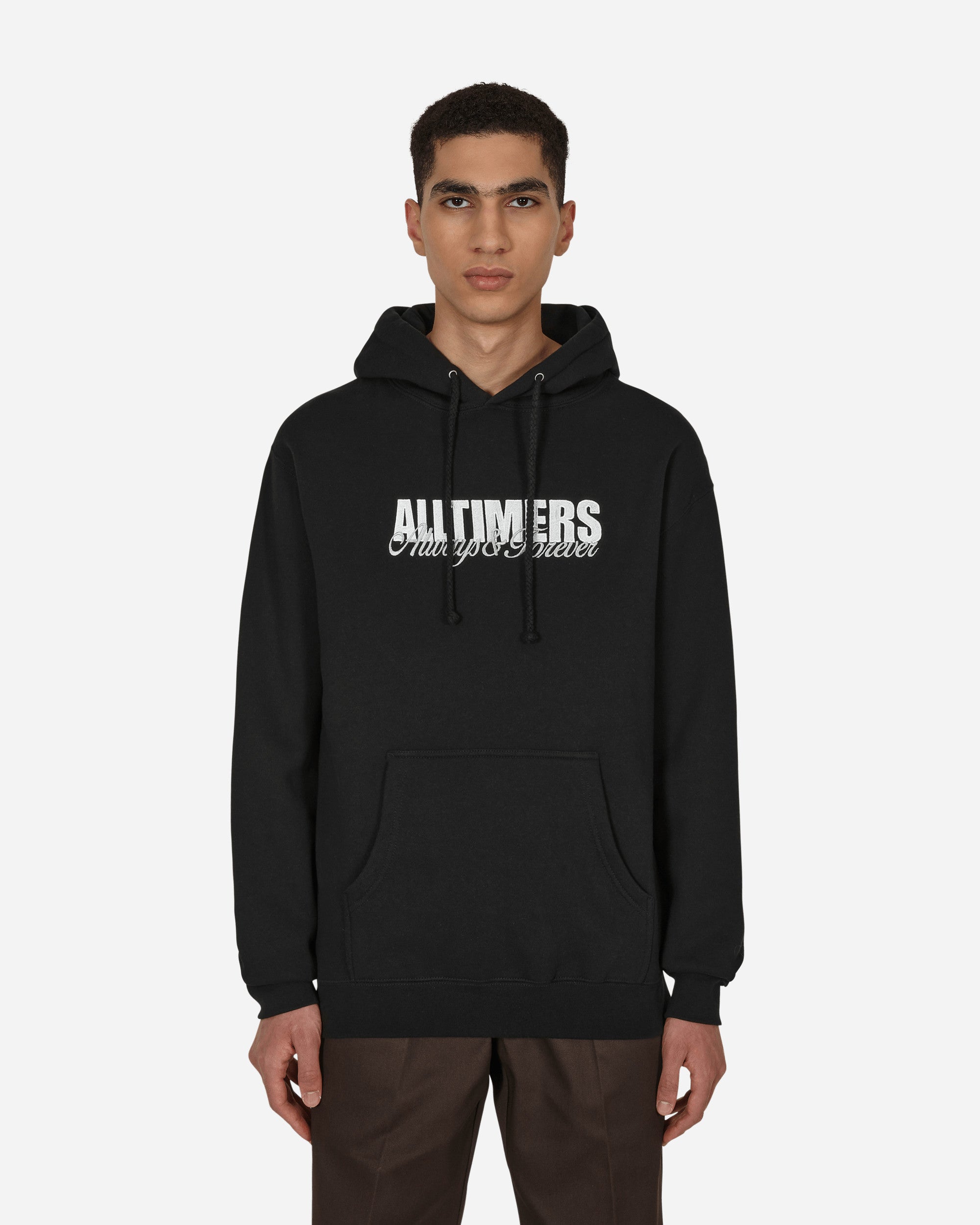 Alltimers Always Embroidered Hoodie Black Sweatshirts Hoodies PN1777 001