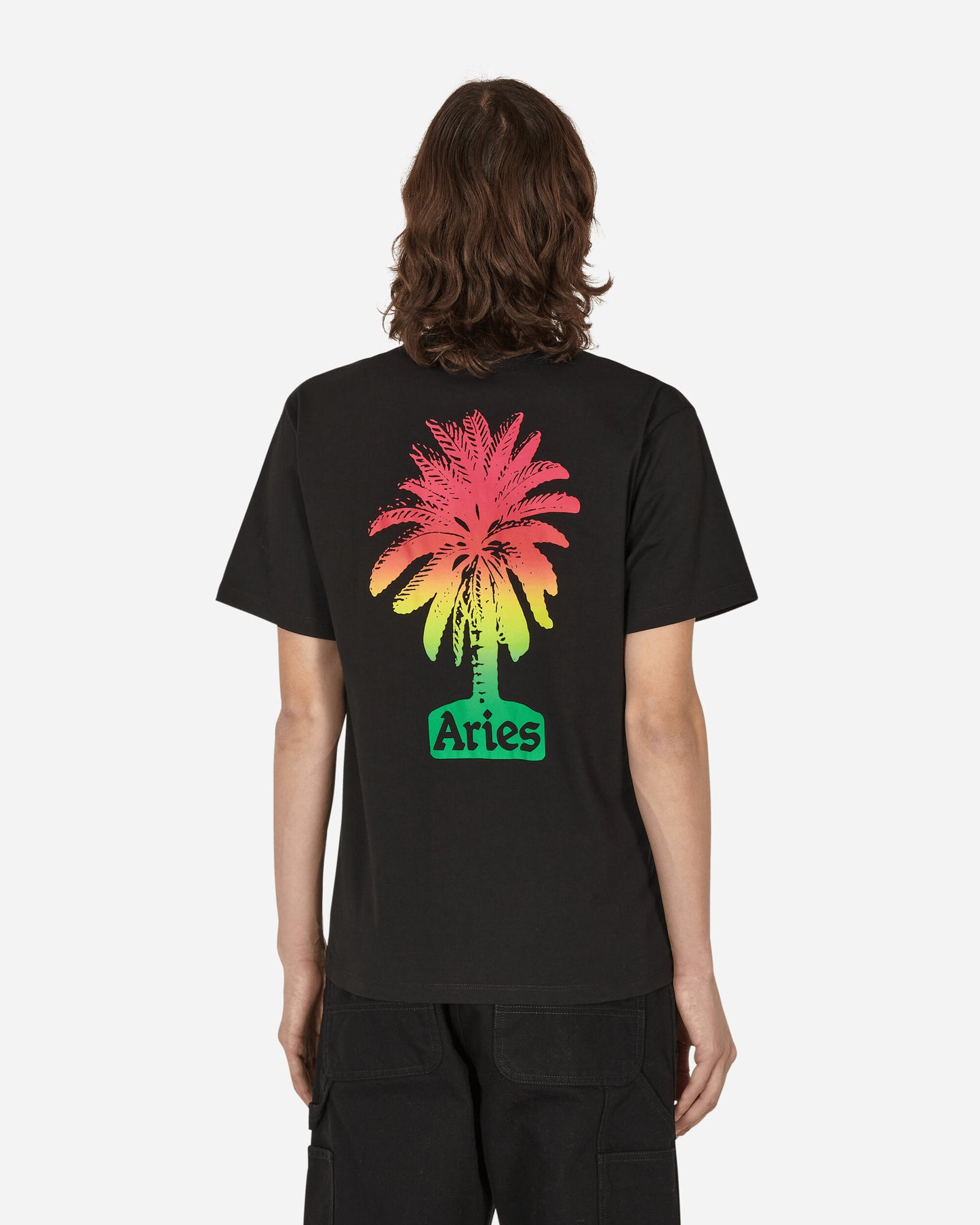 Aries Palm SS Tee Black T-Shirts Shortsleeve STAR60004 BLK