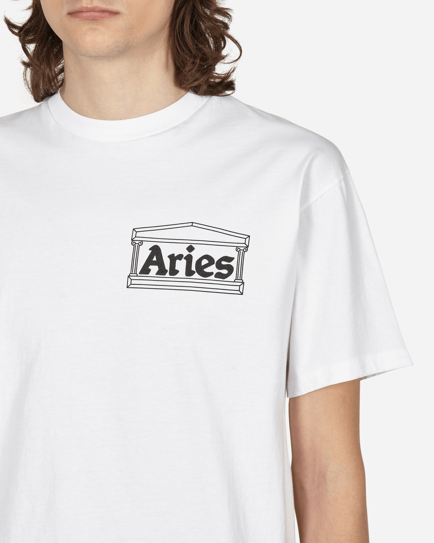 Aries Temple SS Tee White T-Shirts Shortsleeve COAR60000 WHT