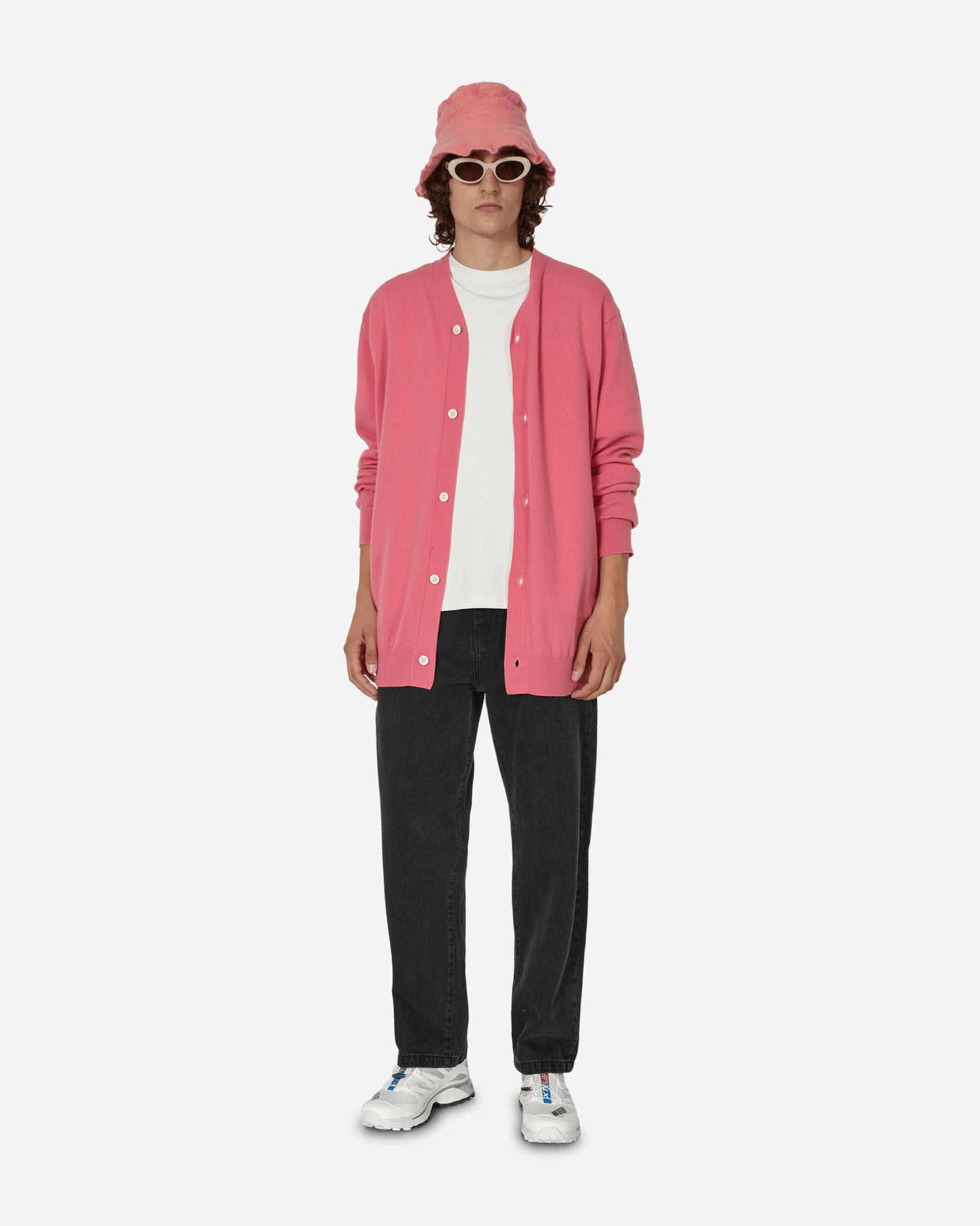 Comme Des Garçons Shirt Mens Cardigan Knit Pink Knitwears Cardigans FL-N007-W23 4