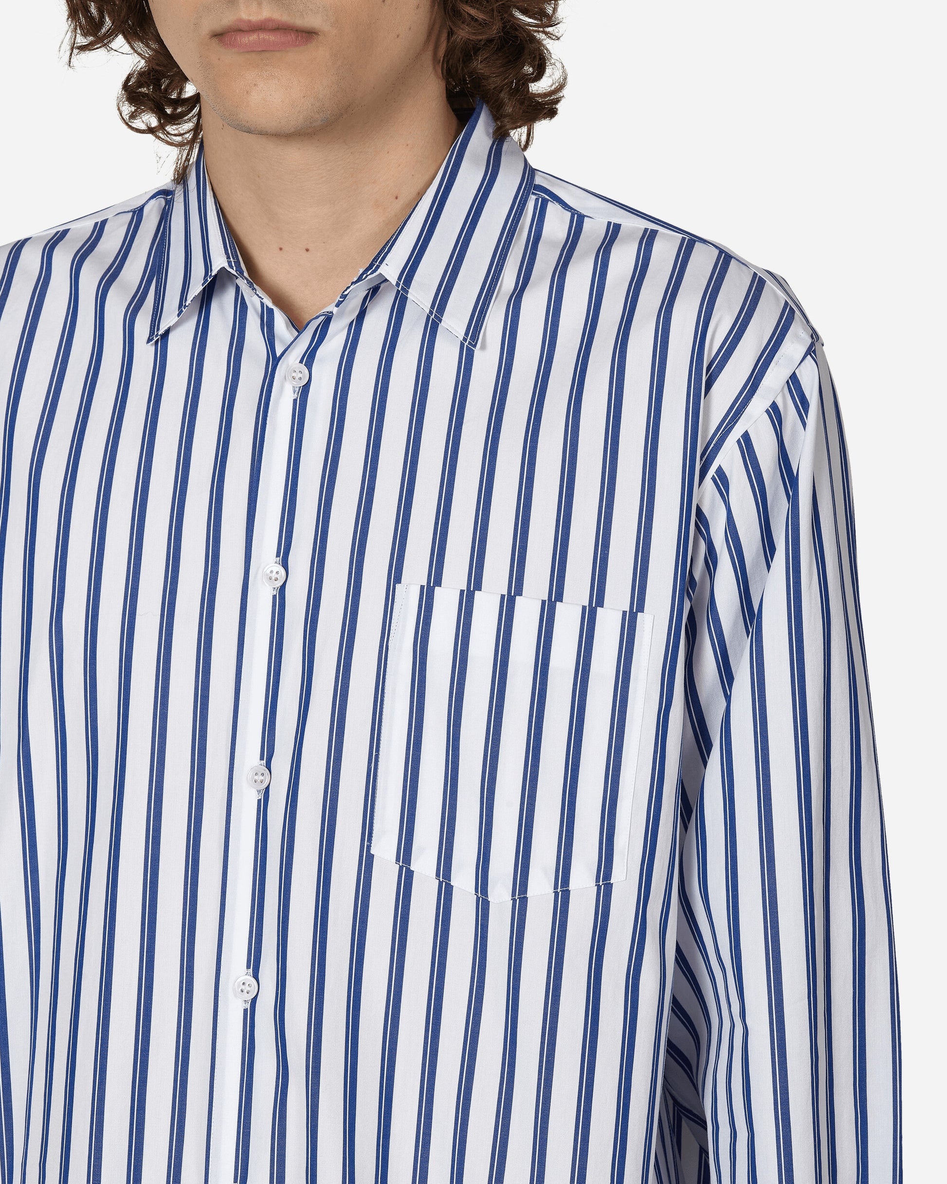 Comme Des Garçons Shirt Mens Shirt Woven Stripe Shirts Longsleeve Shirt FZ-B115-PER  117