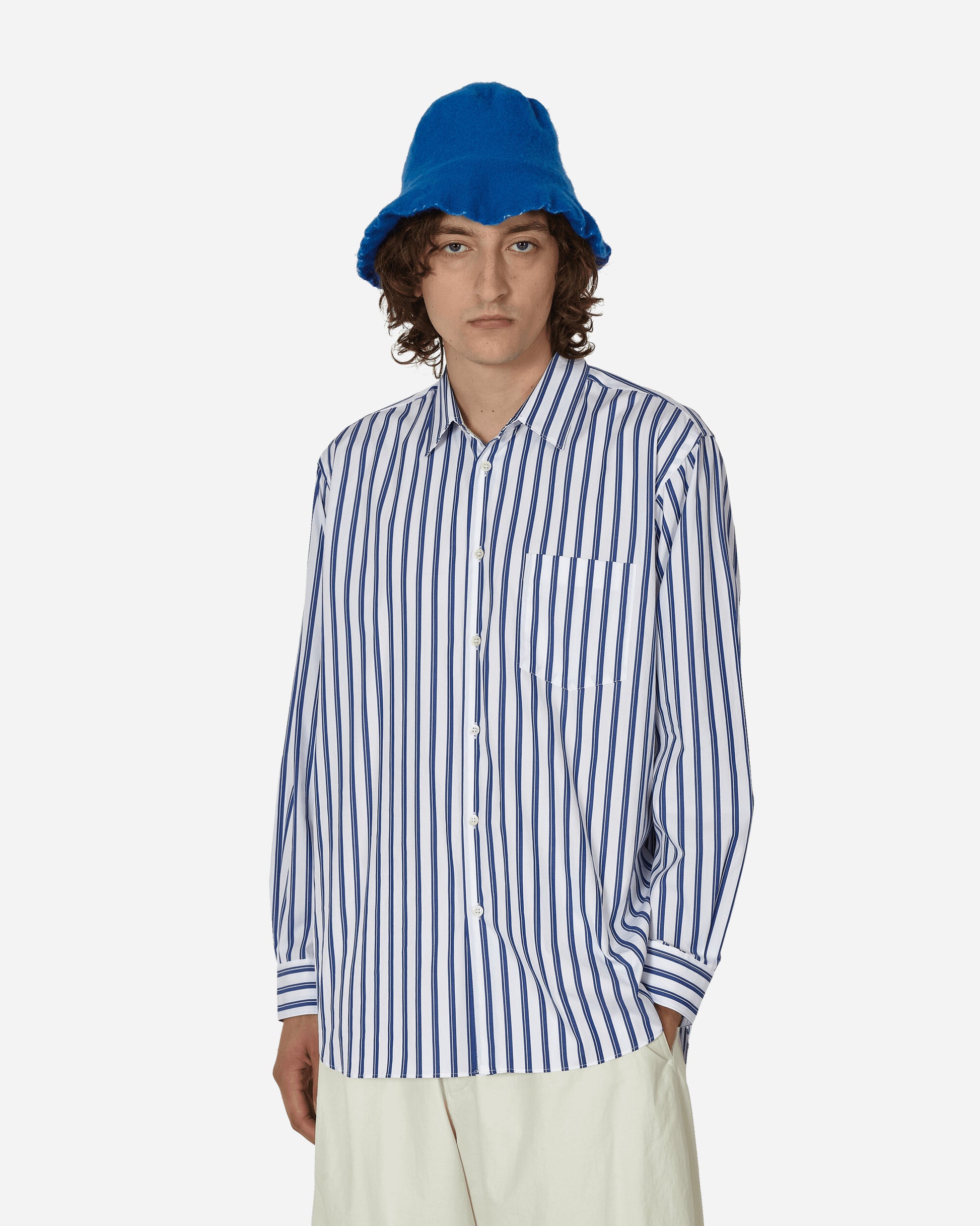 Comme Des Garçons Shirt Mens Shirt Woven Stripe Shirts Longsleeve Shirt FZ-B115-PER  117