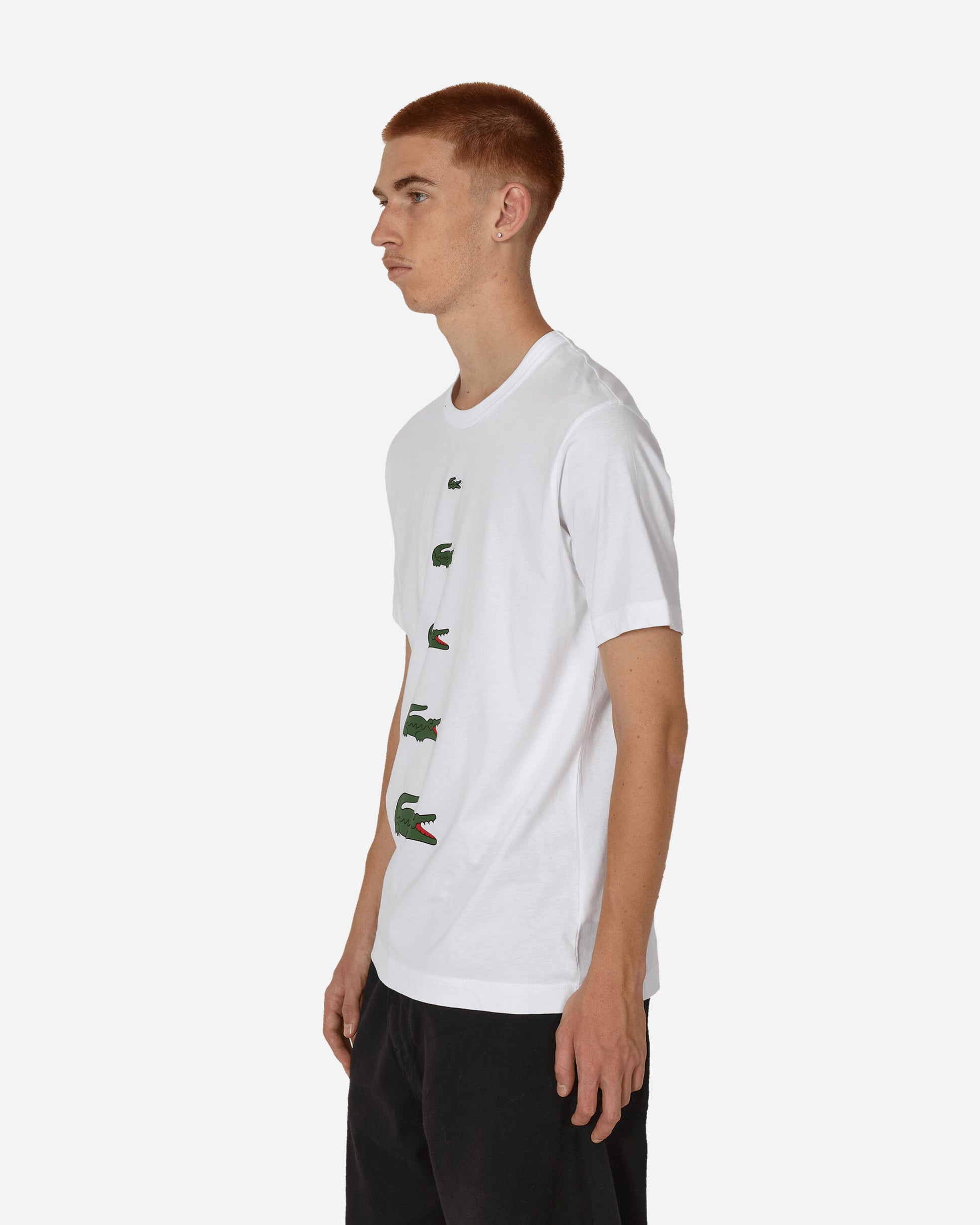 Comme Des Garçons Shirt Mens T-Shirt X Lacoste White T-Shirts Shortsleeve FL-T011-W23  2