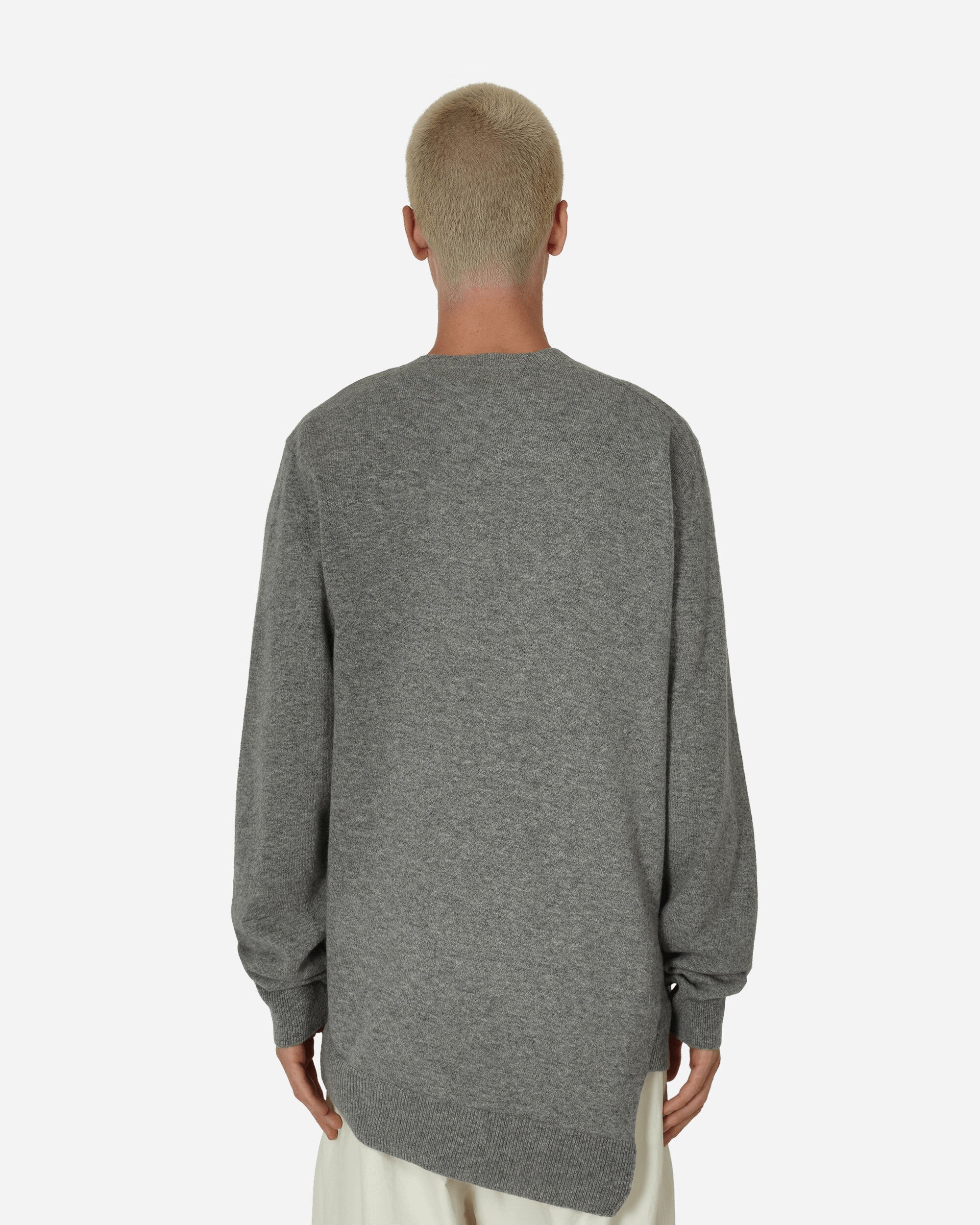 Comme Des Garçons Shirt Mens Sweater Knit X Lacoste Grey Knitwears Sweaters FL-N006-W23 1