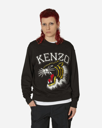 KENZO Paris Tiger Varsity Classic Sweatshirt Black Sweatshirts Crewneck FD65SW0494MF 99J