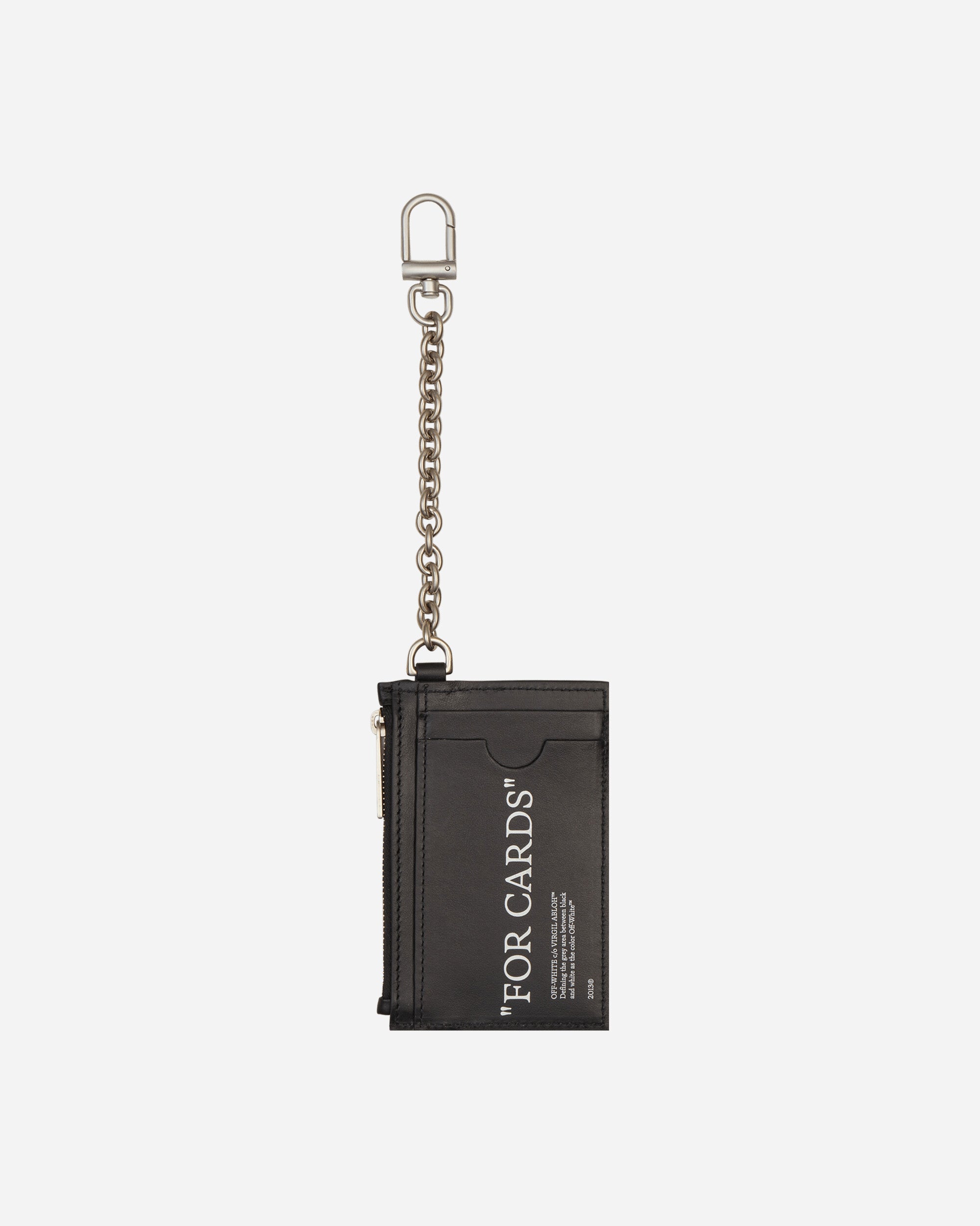 Off-White Quote Bookish Key Ring Card Case Black/White Wallets and Cardholders Cardholders OMND070F23LEA001 1001