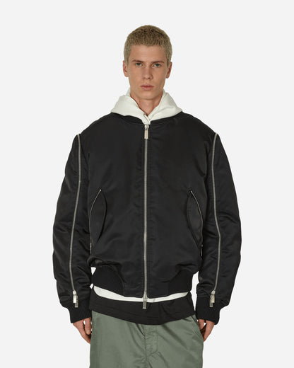Off-White Arr Emb Zip Bomber Black/Black Coats and Jackets Bomber Jackets OMEH052F23FAB001 1010