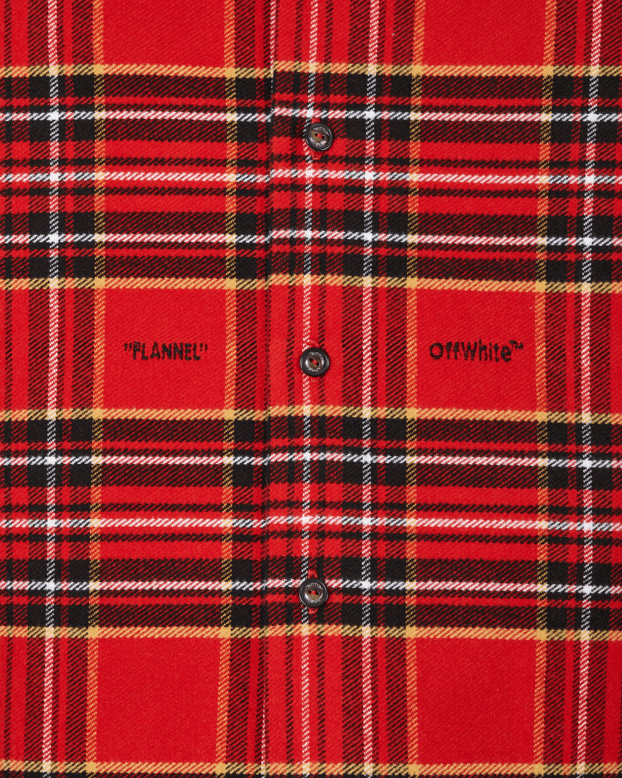 Off-White Flannel Skate Shirt Red/Black Shirts Longsleeve Shirt OMGA227S23FAB001 2510