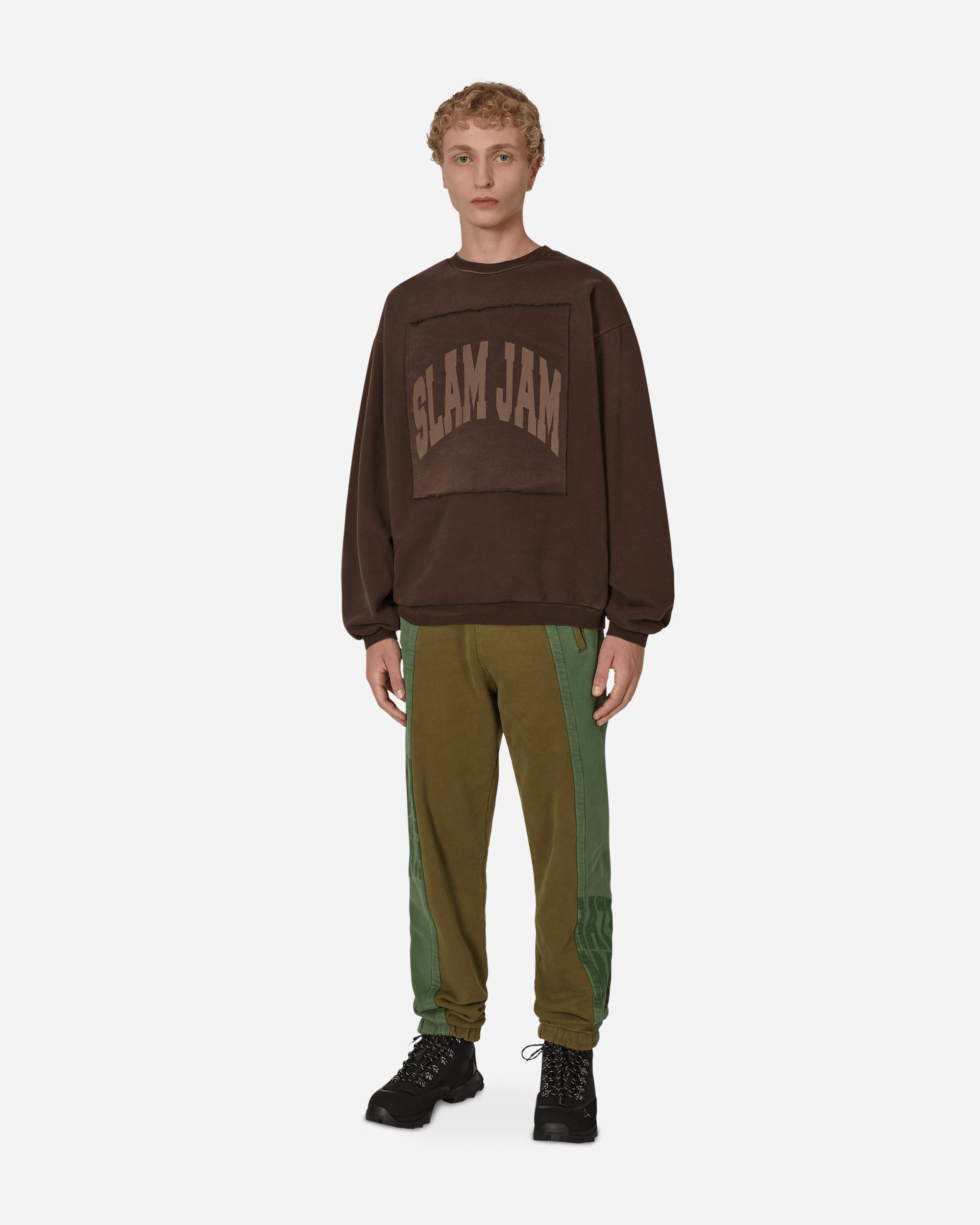 Slam Jam Boxy Crewneck Brown Sweatshirts Crewneck SBM0018FA10 BRW0001